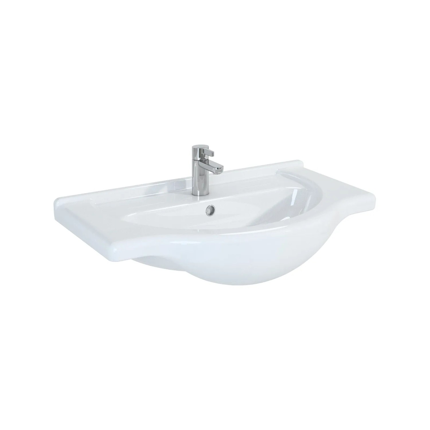 Royo Umywalka EVE-Bahama z otworem na baterię 75 x 12,5 cm