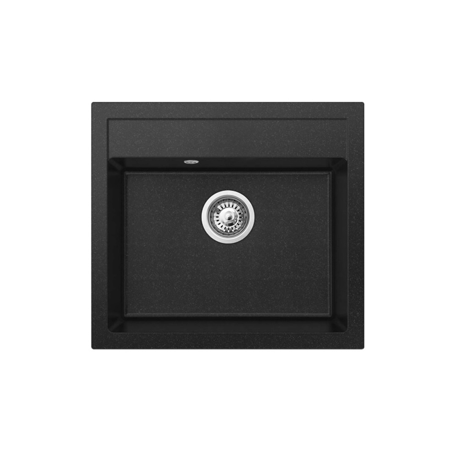 Pyramis Zlewozmywak Poros 1-kom. czarny 56x51 cm
