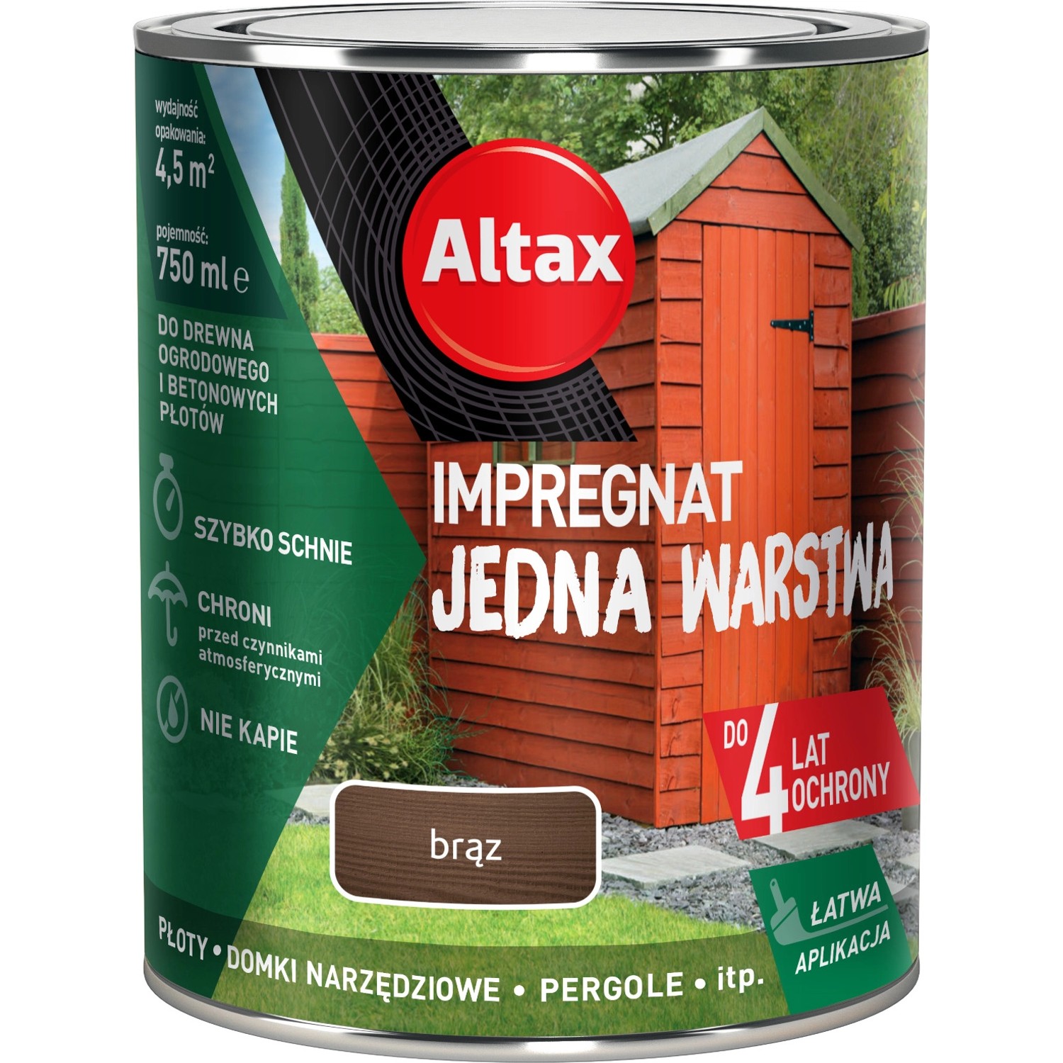 Altax Impregnat jedna warstwa brąz - 0,75L