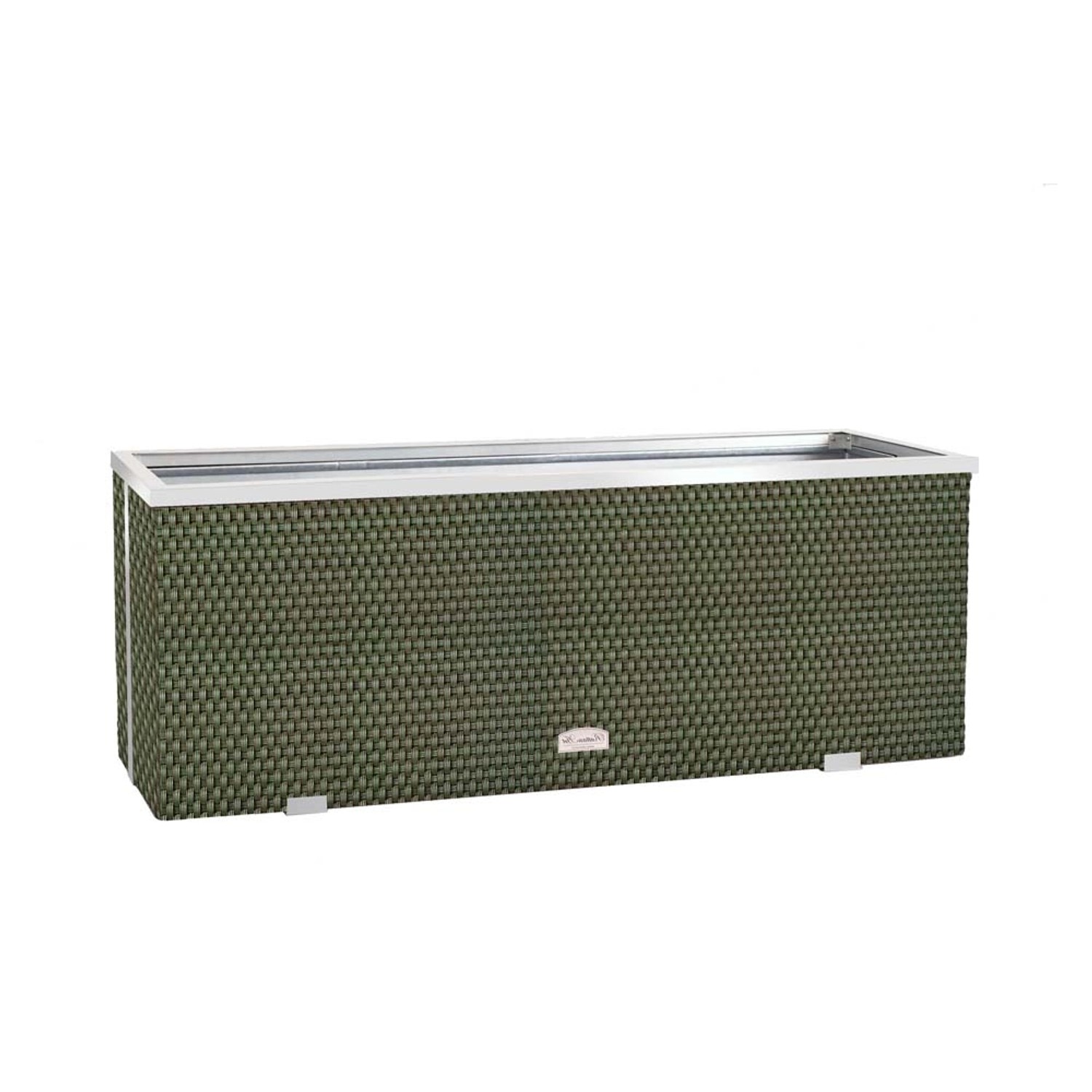 Donica rattanowazielona - 108 x 39 x 43 cm