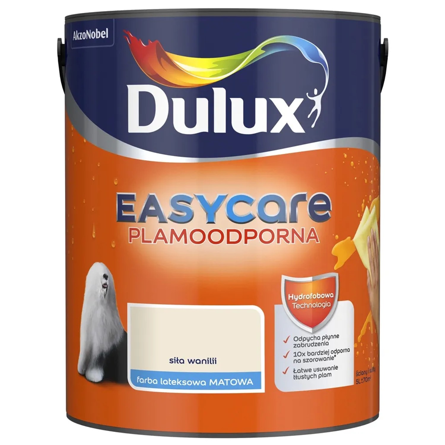 Farba plamoodporna Dulux Easy Care siła wanilii 5 l