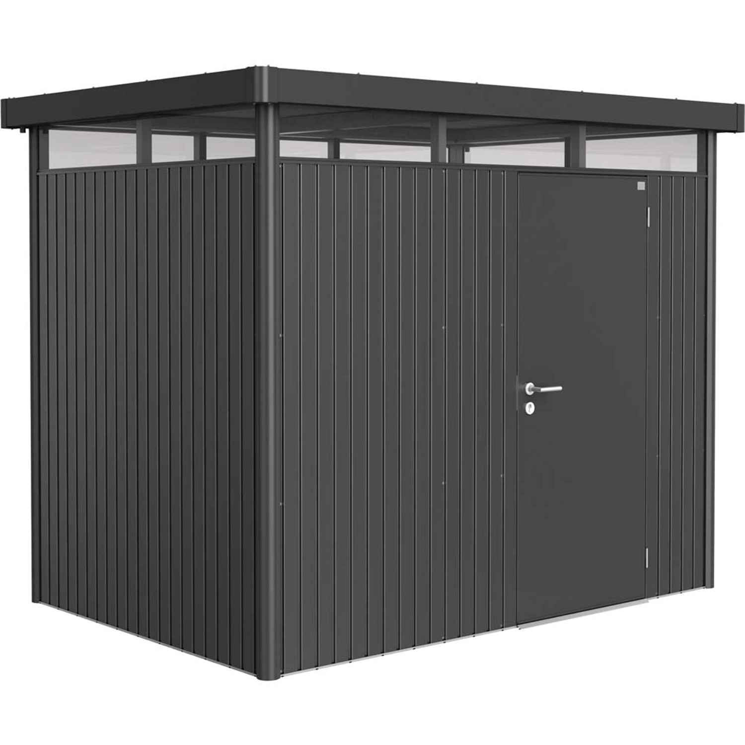 Biohort Domek ogrodowy ciemnoszary drzwi pojedyncze - 275 x 195 cm