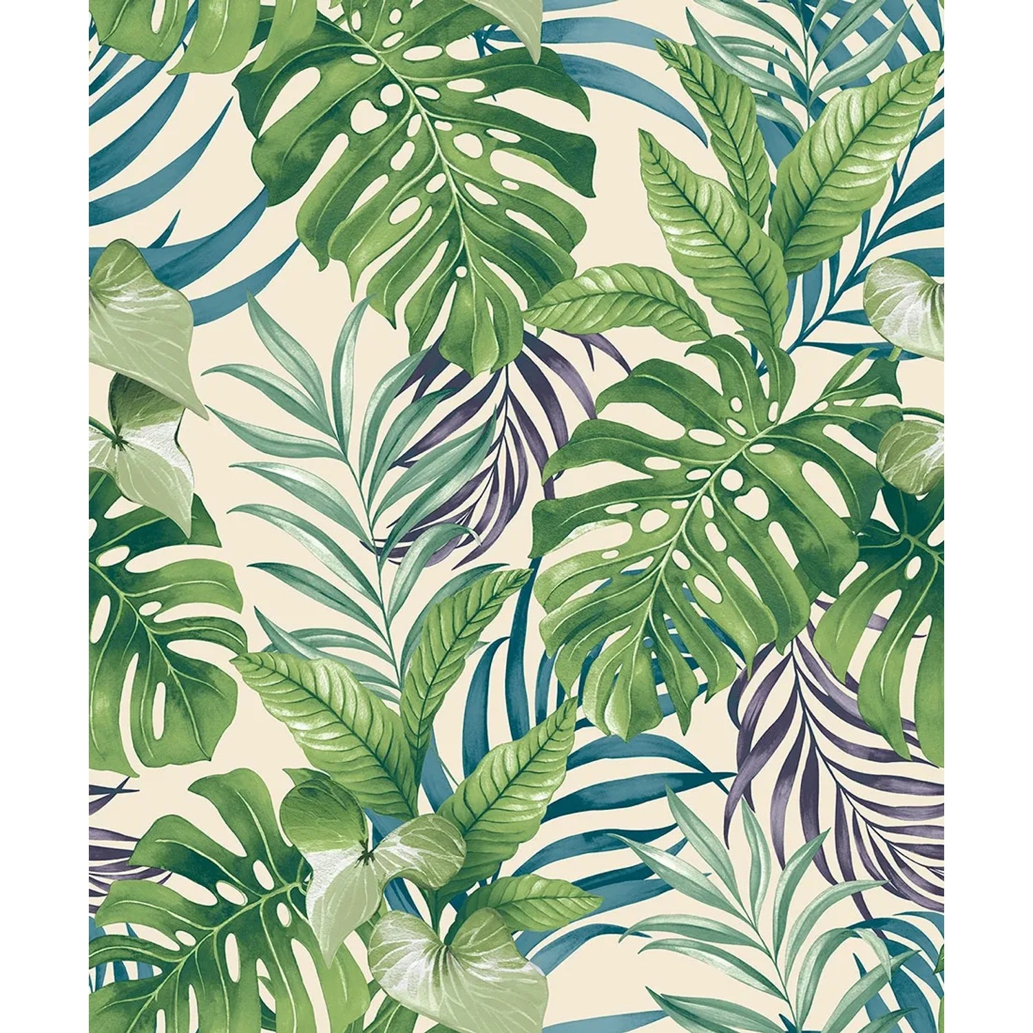 Tapeta papierowa LIŚCIE zielone