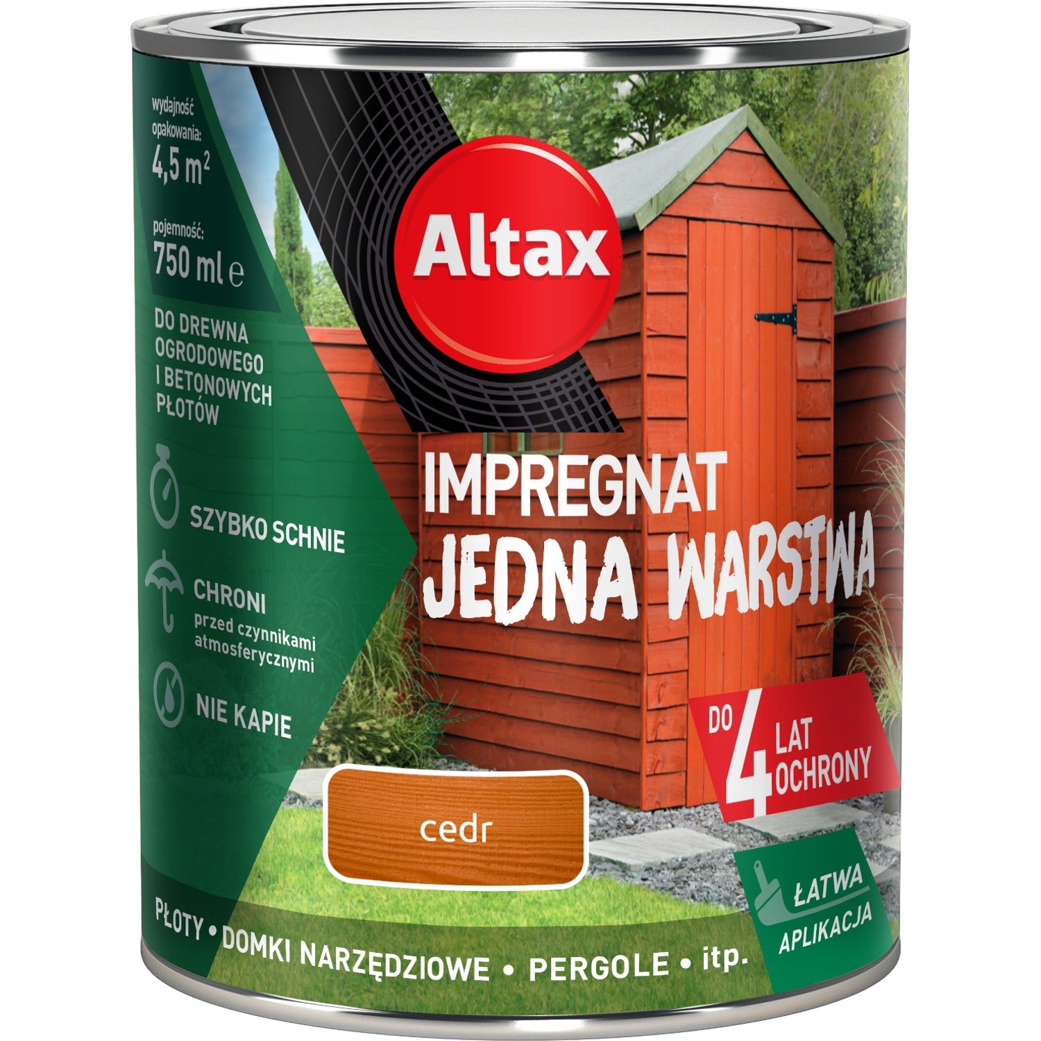 Altax Impregnat jedna warstwa cedr - 0,75L