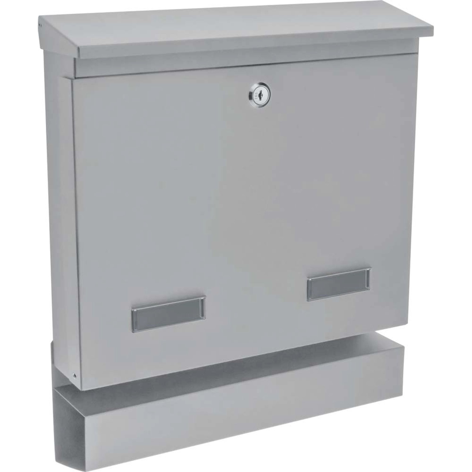 Skrzynka na listy LARGOS szara z tubą 35,8 x 41 cm