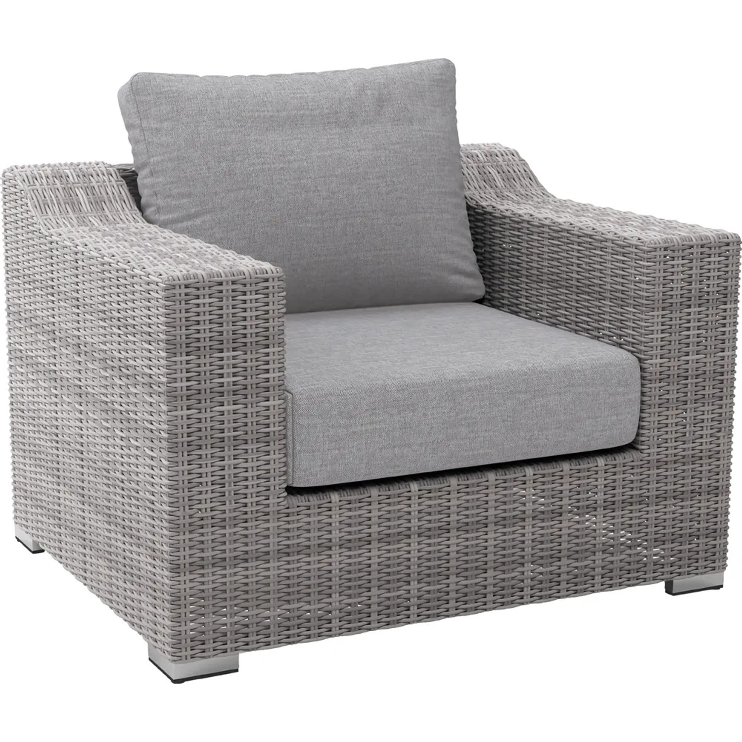 Fotel ogrodowy LANGDON z podłokietnikami szary