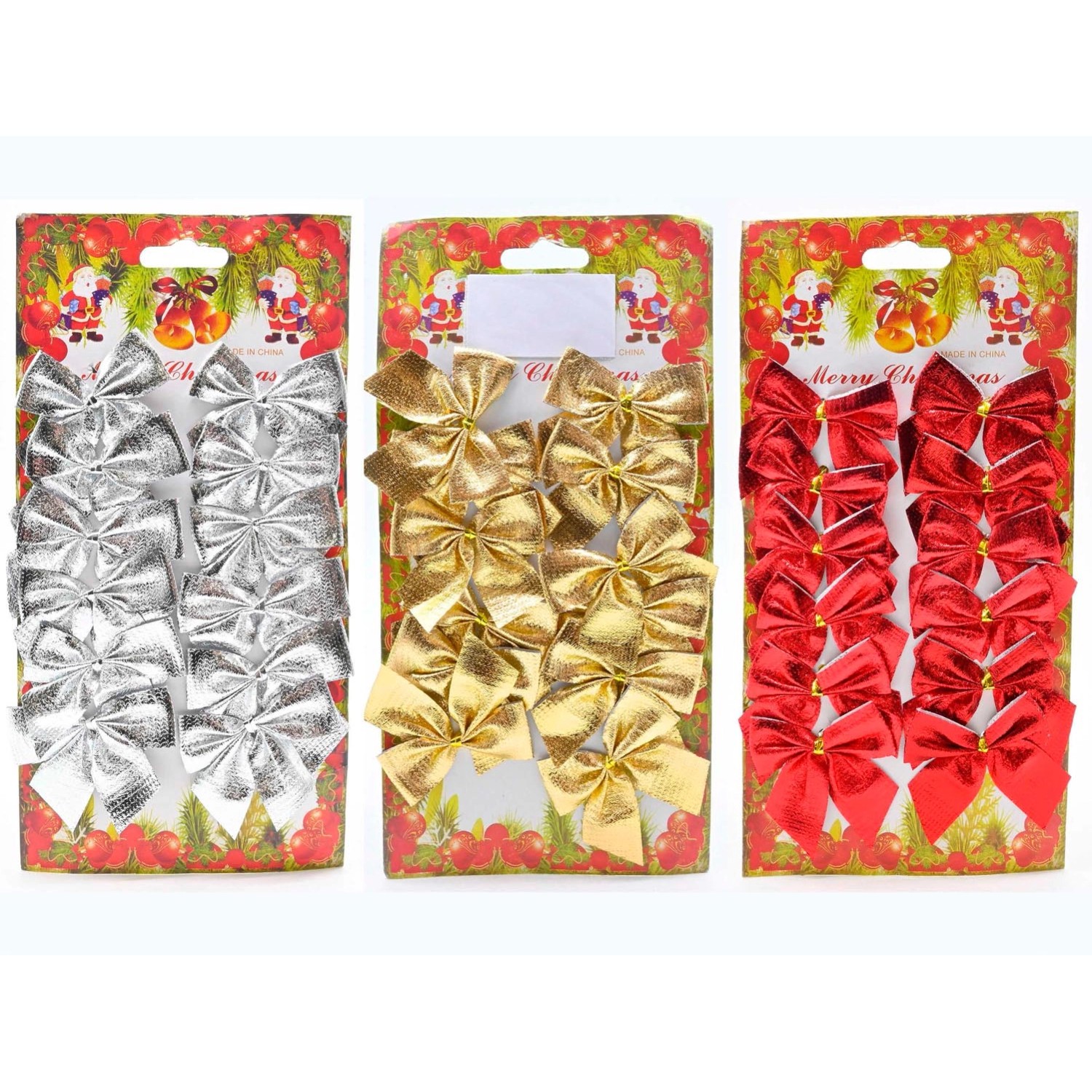 Kokardki dekoracyjne 6x5 cm, mix - 12 szt.