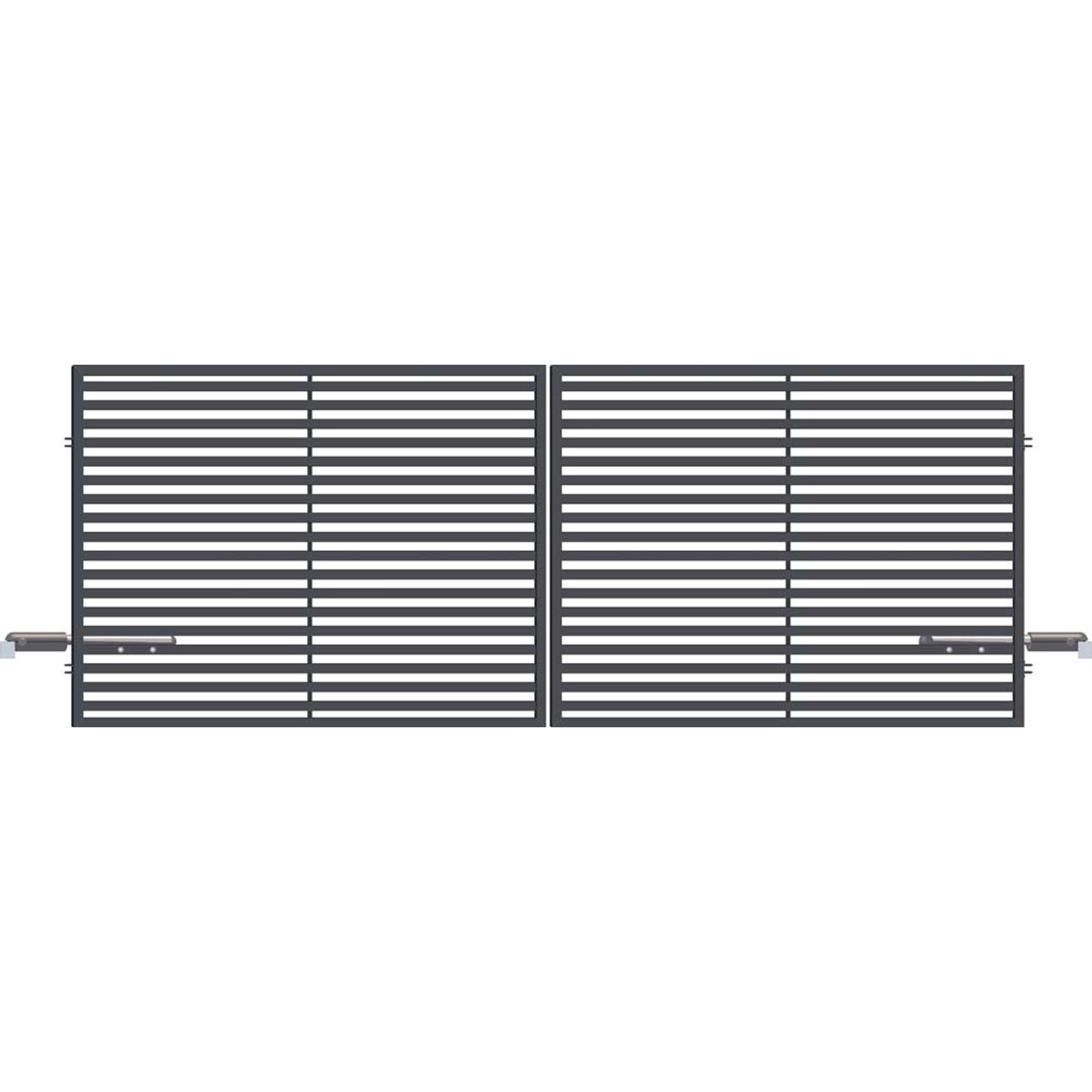 Polargos Brama Arizona dwuskrzydłowa z napędem antracyt mat 400 cm x 150 cm