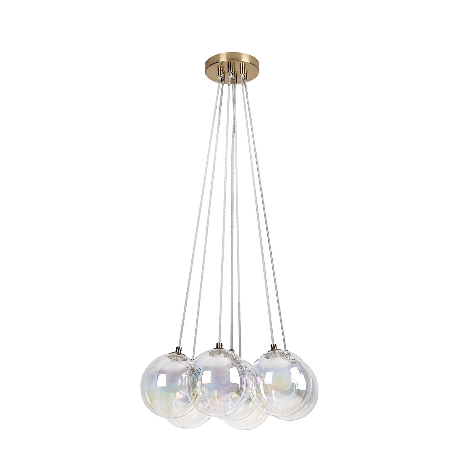 Rabalux Lampa wisząca Rosehip kule 7x25W G9 szampańska