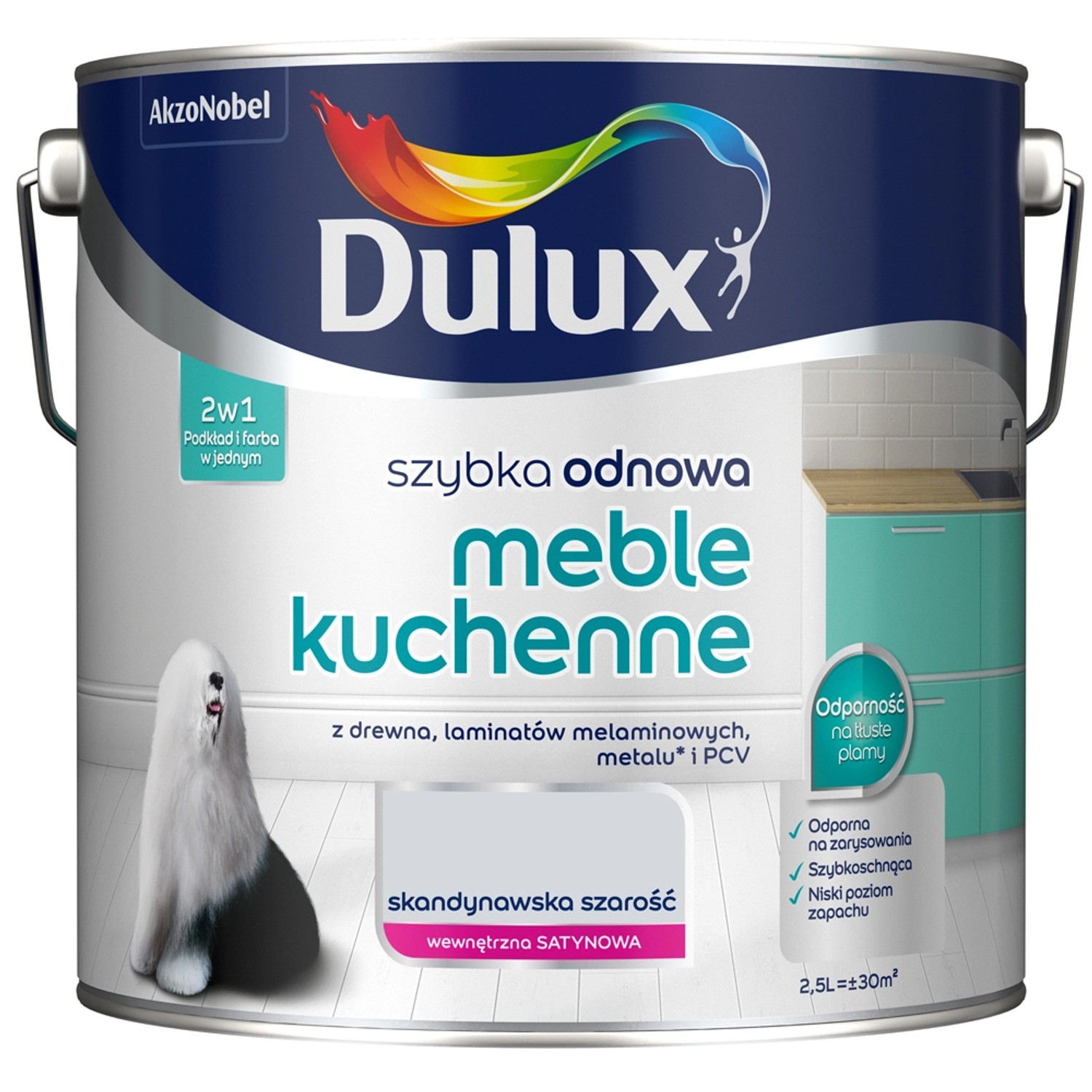 Dulux Szybka Odnowa Meble kuchenne skandynawska szarość 2,5 l
