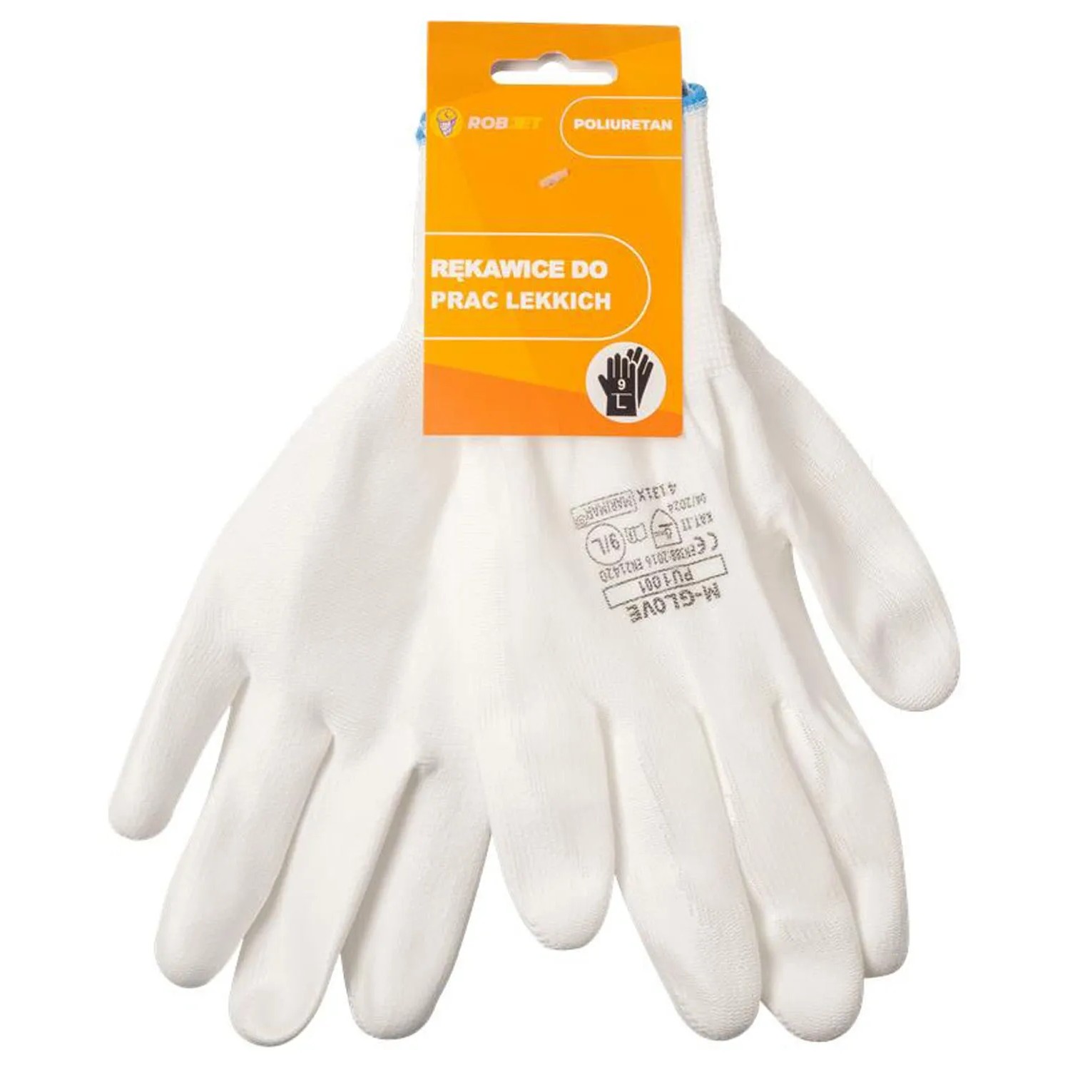 Rękawice poliuretanowe białe, roz. 9