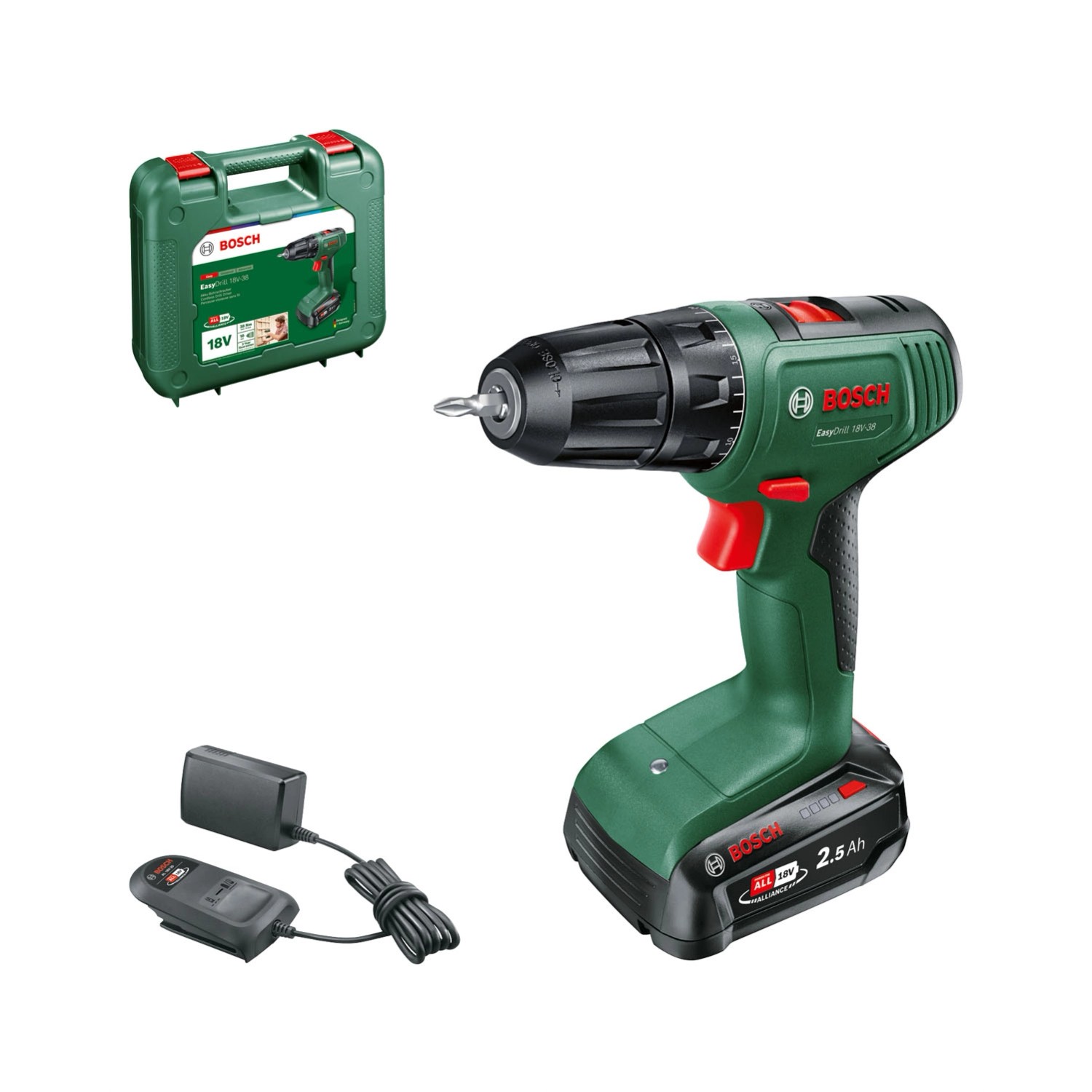 Bosch Wiertarko-wkrętarka akumulatorowa EasyDrill 18V-38 2,5 Ah