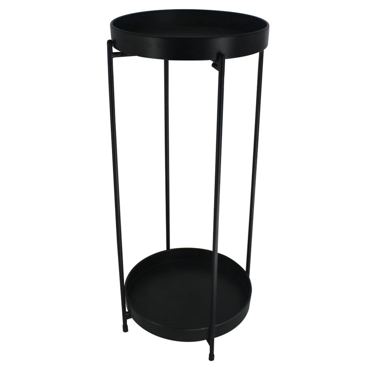 Kwietnik Rondo M metalowy czarny - 30,5 x 59 cm