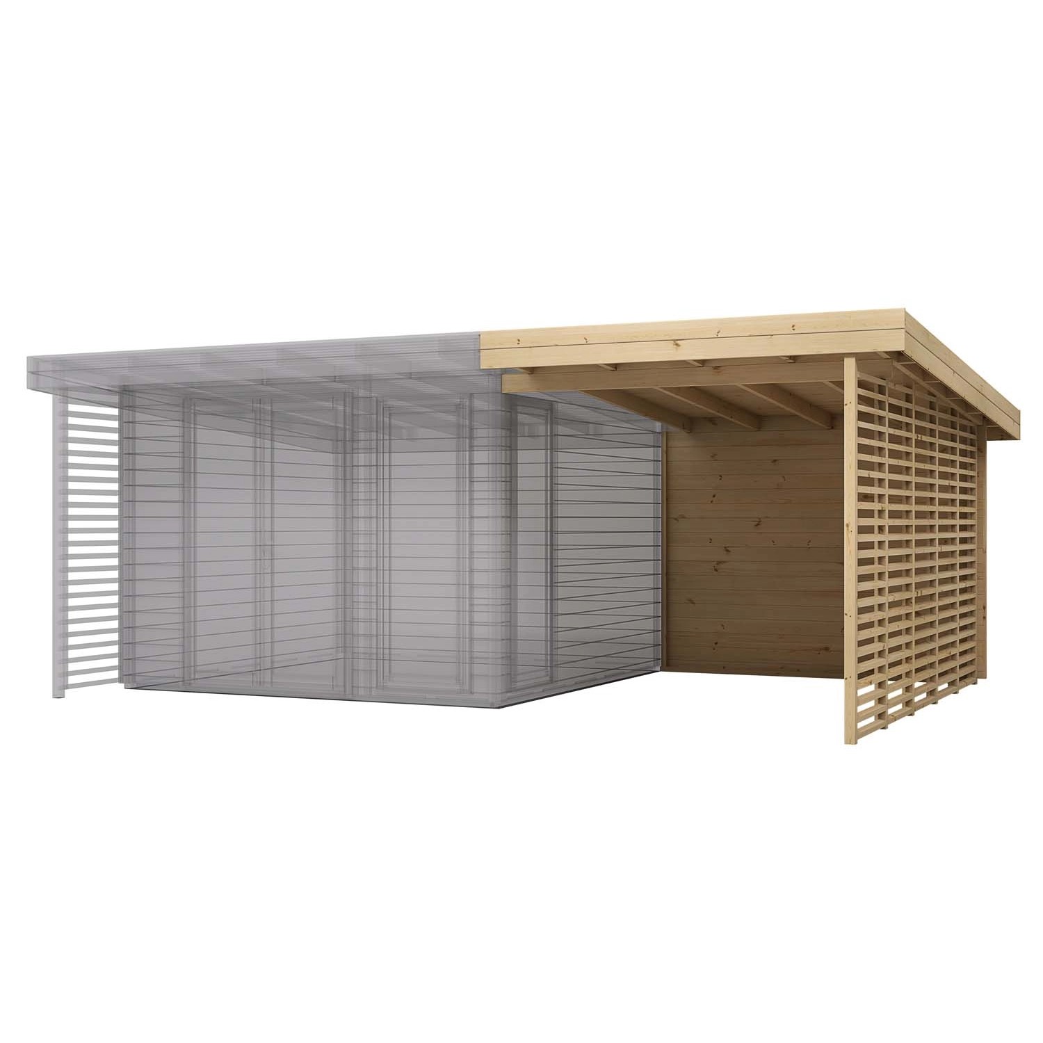 Domek ogrodowy dostawka do domku Talo - 250 x 370 cm, wys. 232 cm