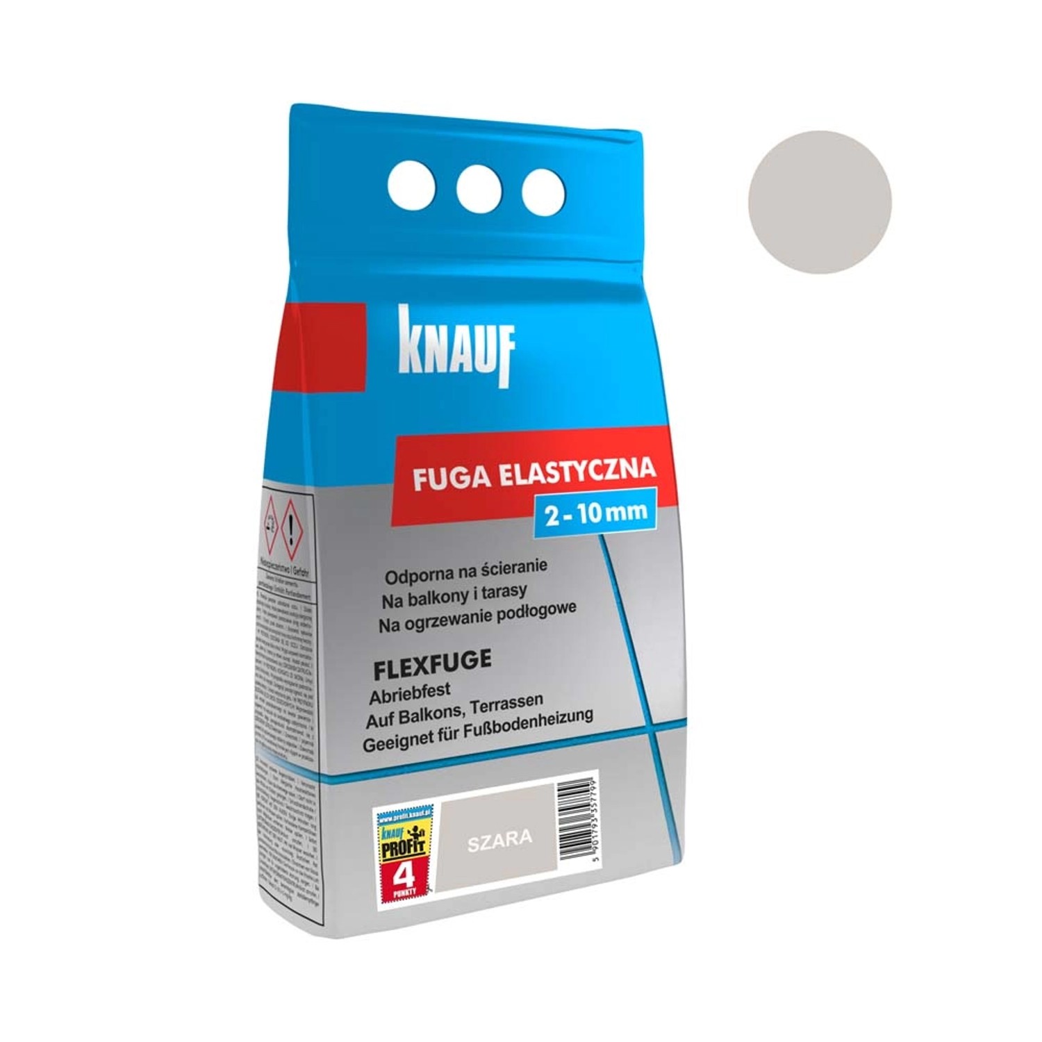 Knauf Fuga elastyczna szara 4 kg
