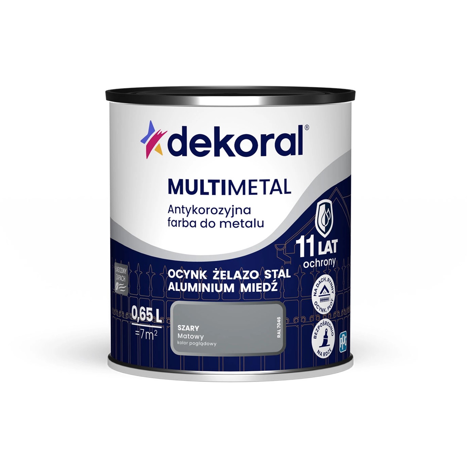 Dekoral Farba antykorozyjna Multimetal szara 0,65L