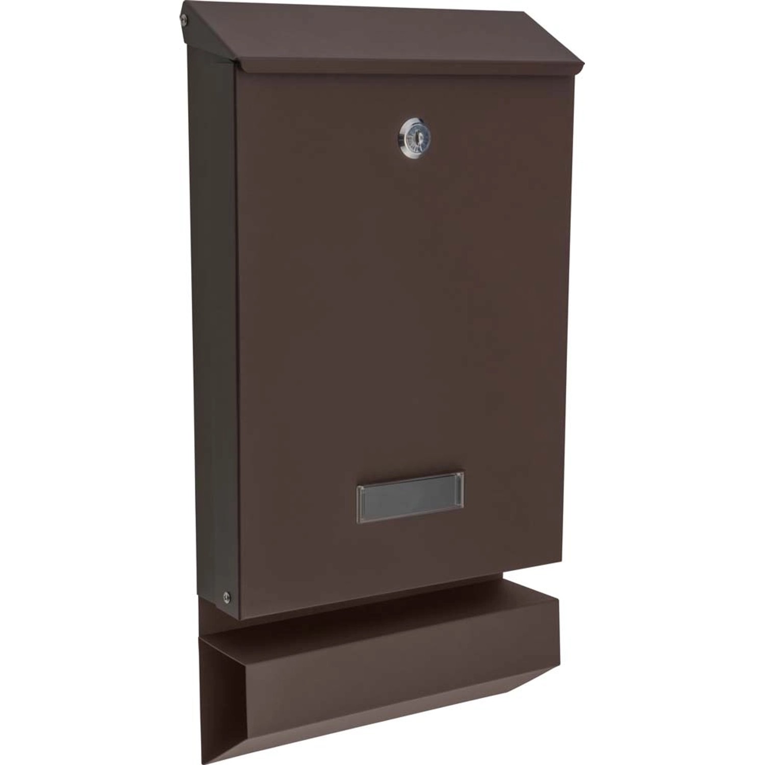 Skrzynka na listy FLAVIO brąz mat z tubą 22,8 x 43,5 cm