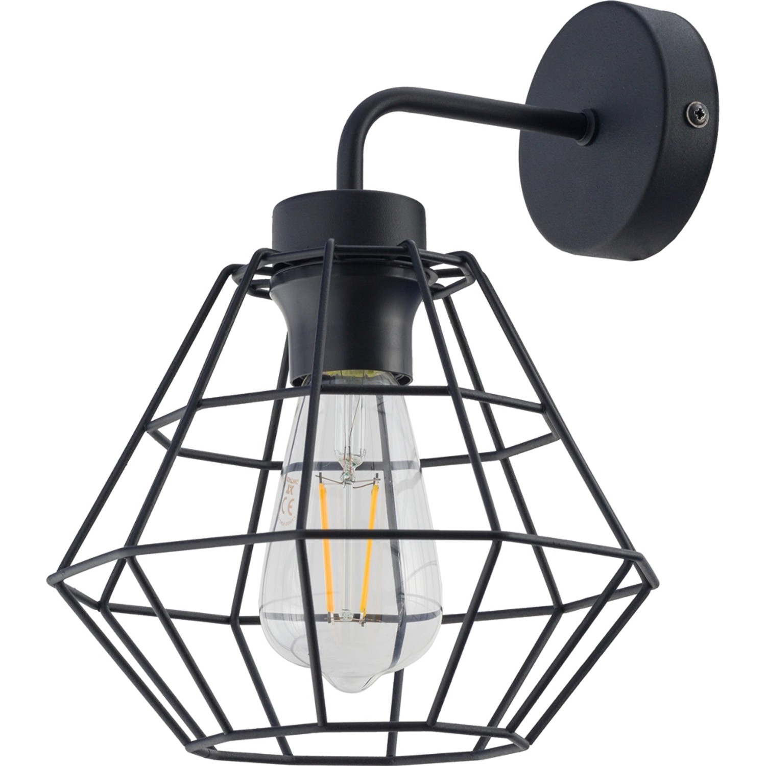 TK Lighting Kinkiet DIAMOND NEW czarny 1x60W E27