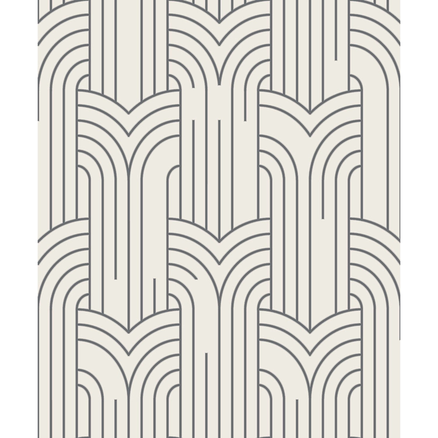 Tapeta winylowa na flizelinie Art Deco srebrna