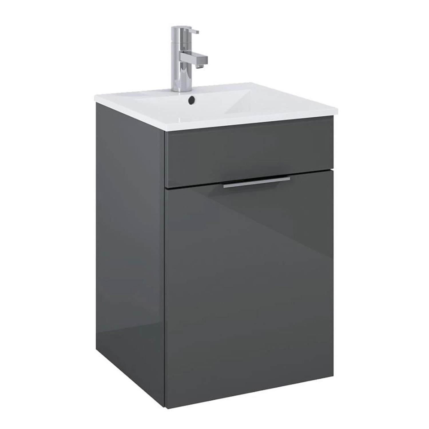 Zestaw Qubo Antracytowa Szafka Z Umywalką 40 Cm