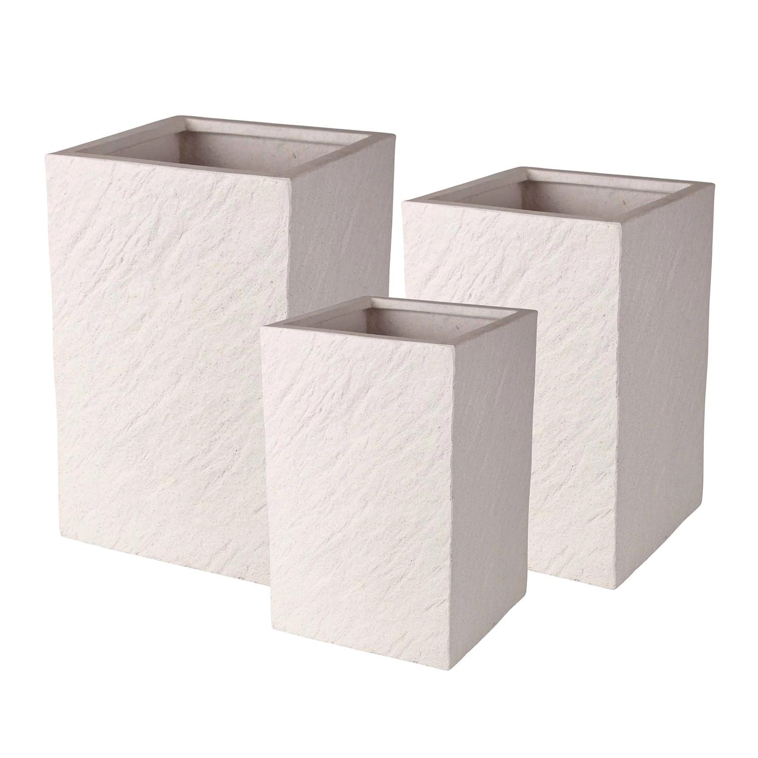 Donice Livia białe komplet 3 szt.