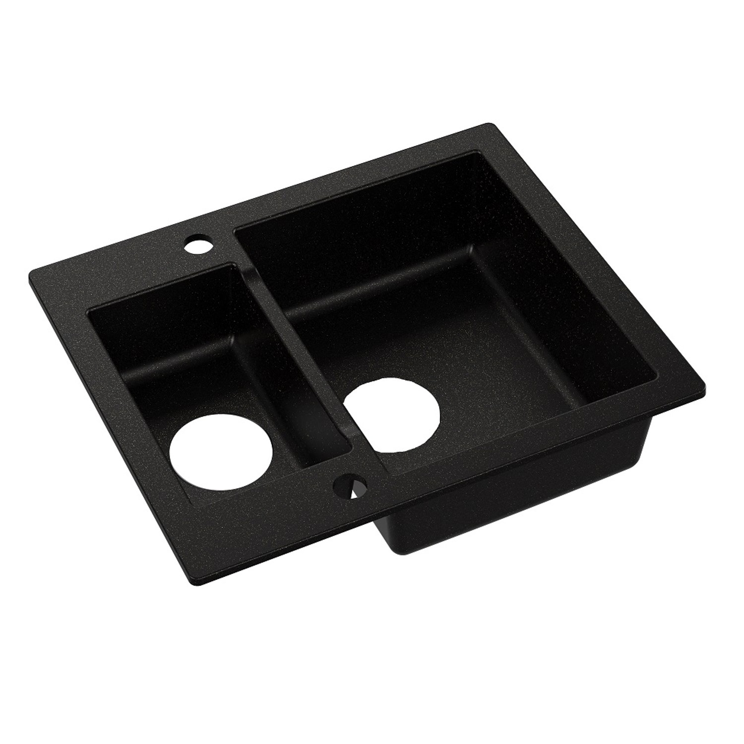 Zlewozmywak Mojito 8 2-kom. czarno złoty 60x50 cm