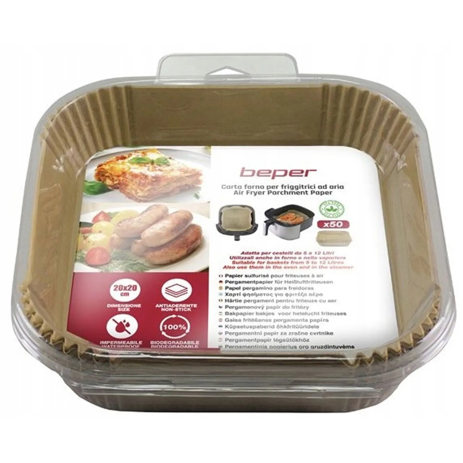 Kalorik Zestaw wkładów papierowych do frytkownic beztłuszczowych - 50 szt.