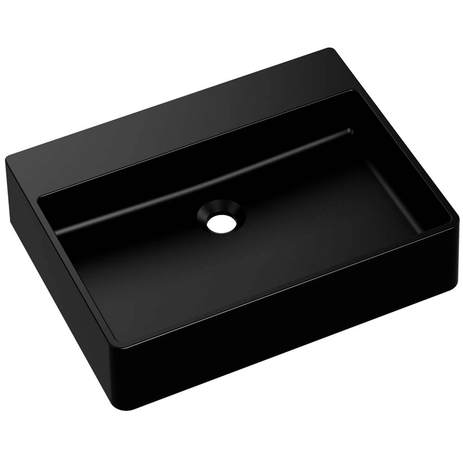 Axis Umywalka SILBA 55 nablatowa granitowa czarna