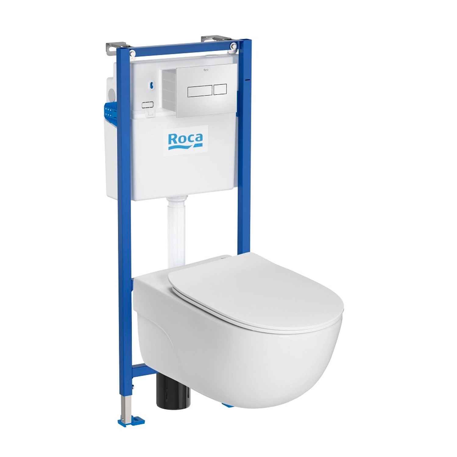 Roca Zestaw podtynkowy Alegra Sanit z deską wolnoopadającą i przyciskiem chrom