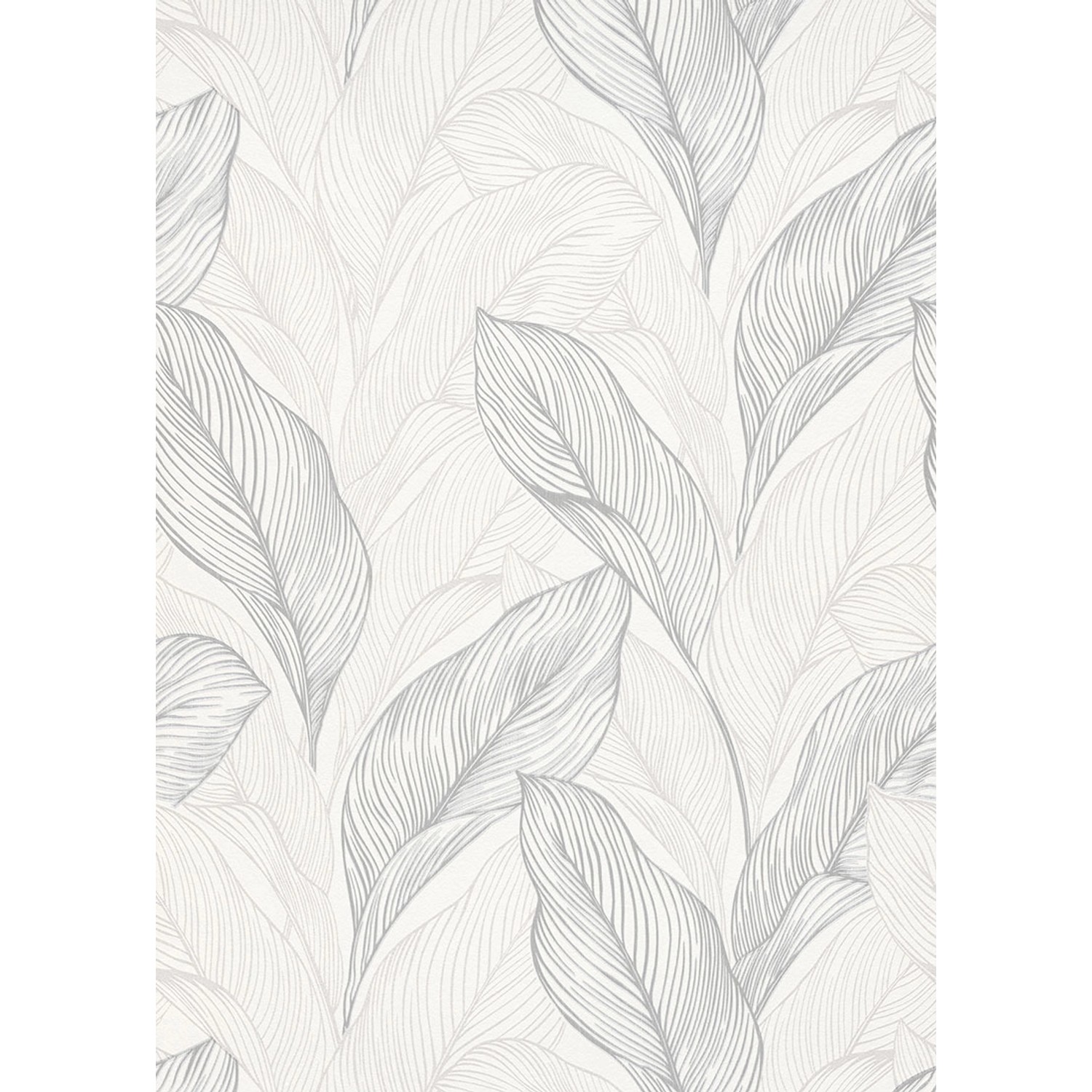 Tapeta winylowa na flizelinie SZARE LIŚCIE