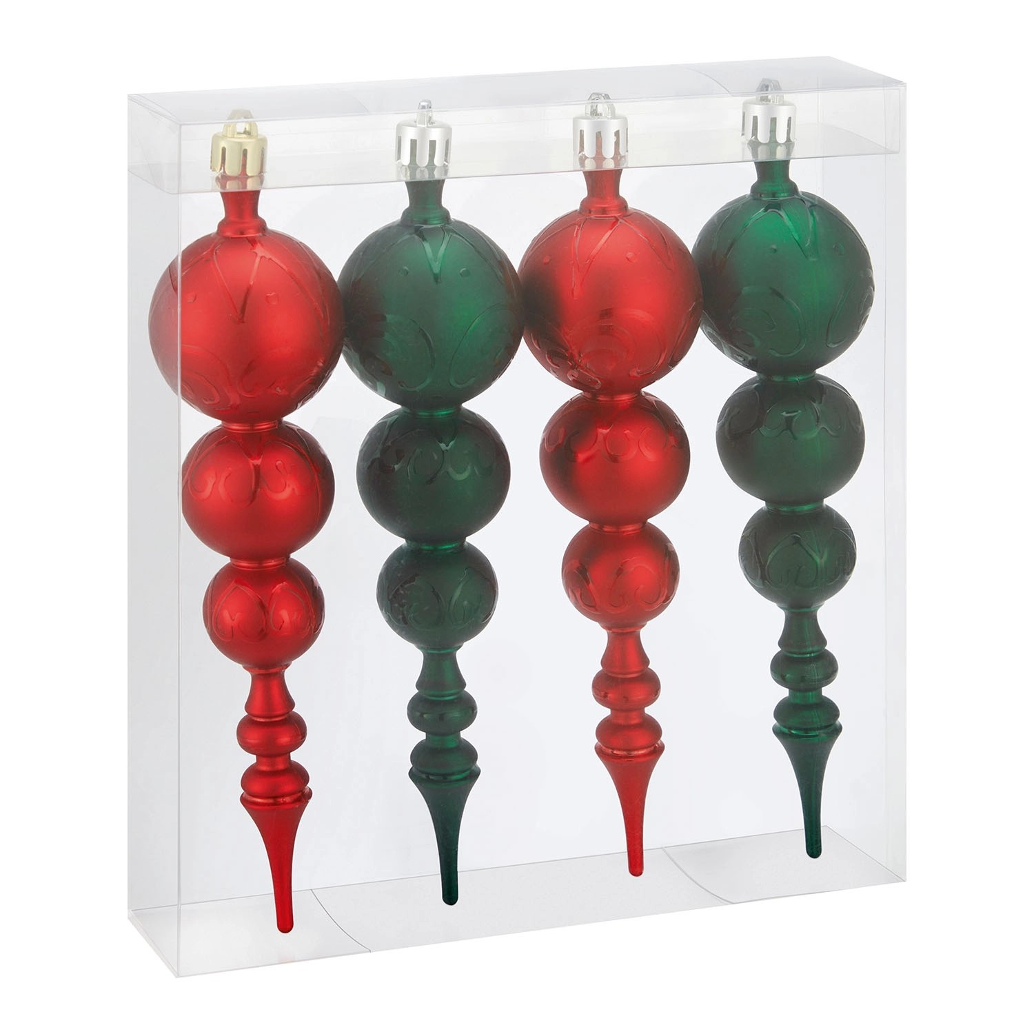 Szpic plastikowy czerwono-zielony 18 cm - 4 szt.