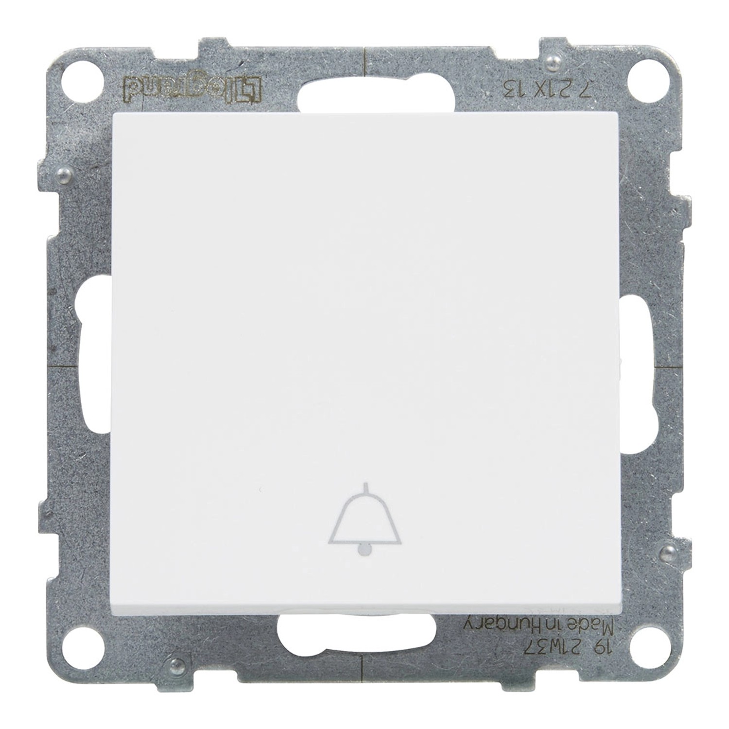 Łącznik pojedynczy z symbolem dzwonka SUNO 6A 250 V zaciski automatyczne biały