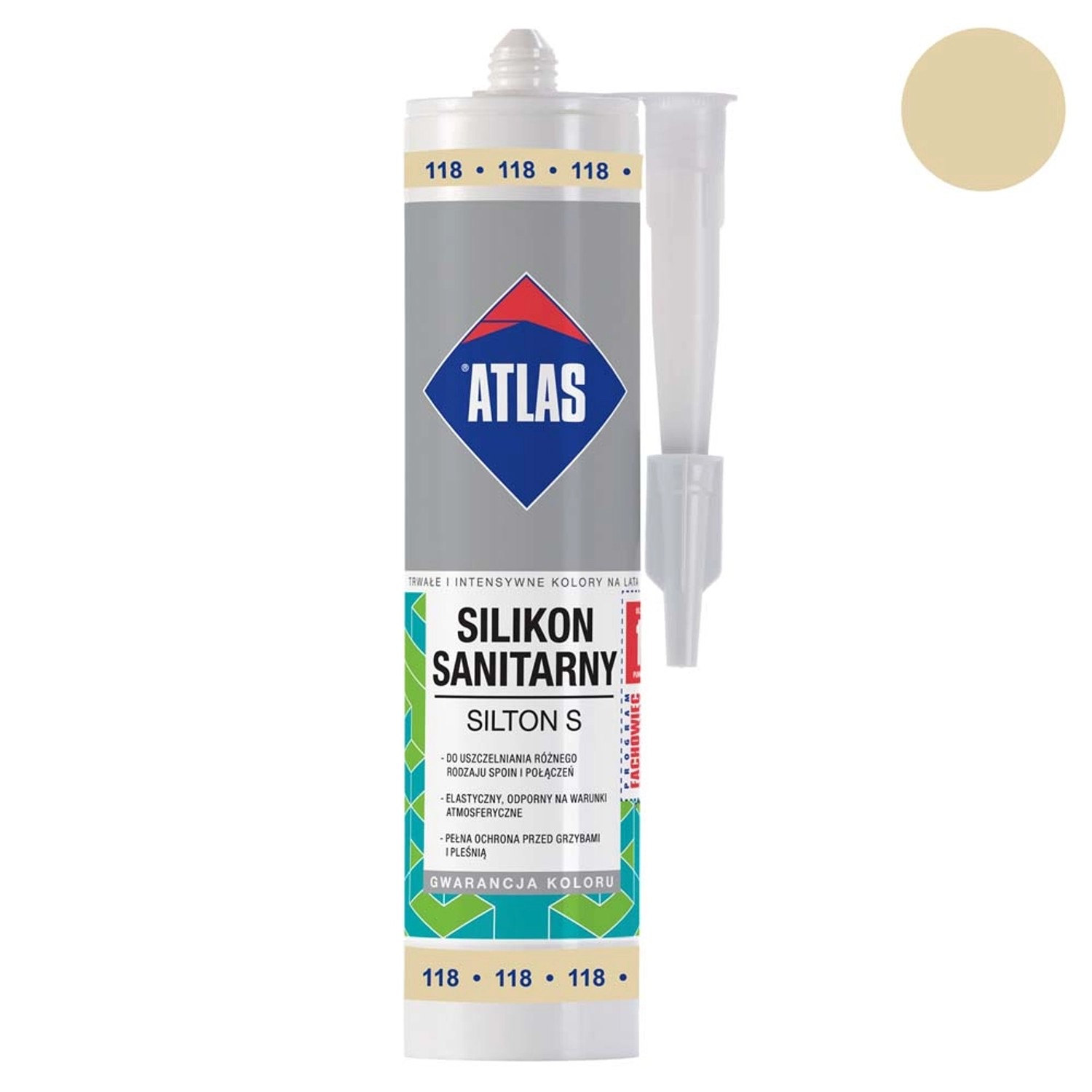 Atlas Silikon sanitarny Silton S 118 jaśminowy 280 ml