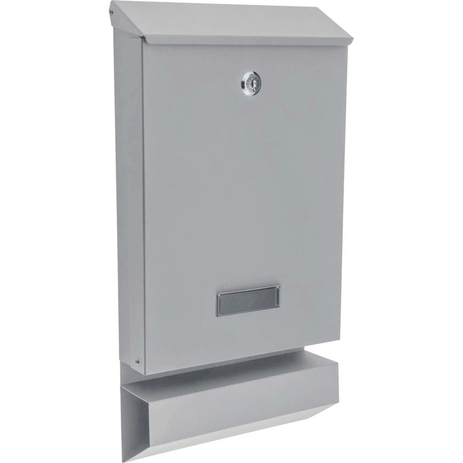 Skrzynka na listy FLAVIO szara z tubą 22,8 x 43,5 cm