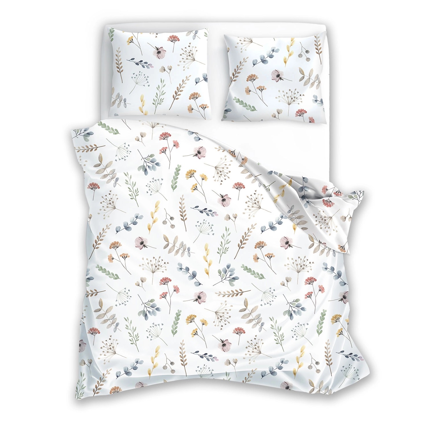 Pościel z mikrofibry HARMONY 160 x 200 cm listki