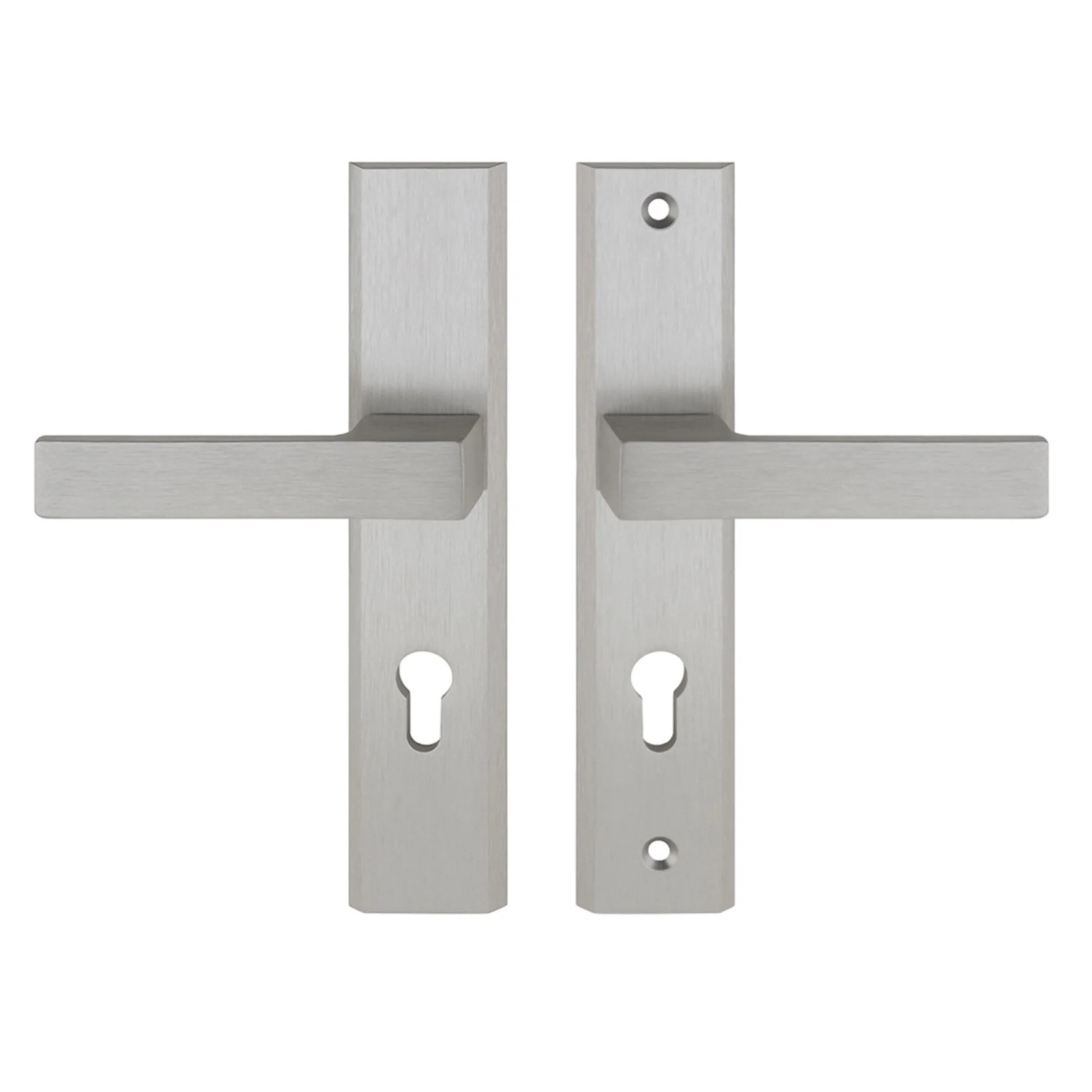 Metal-Bud Klamka zewnętrzna Total z szyldem na wkładkę prawa inox