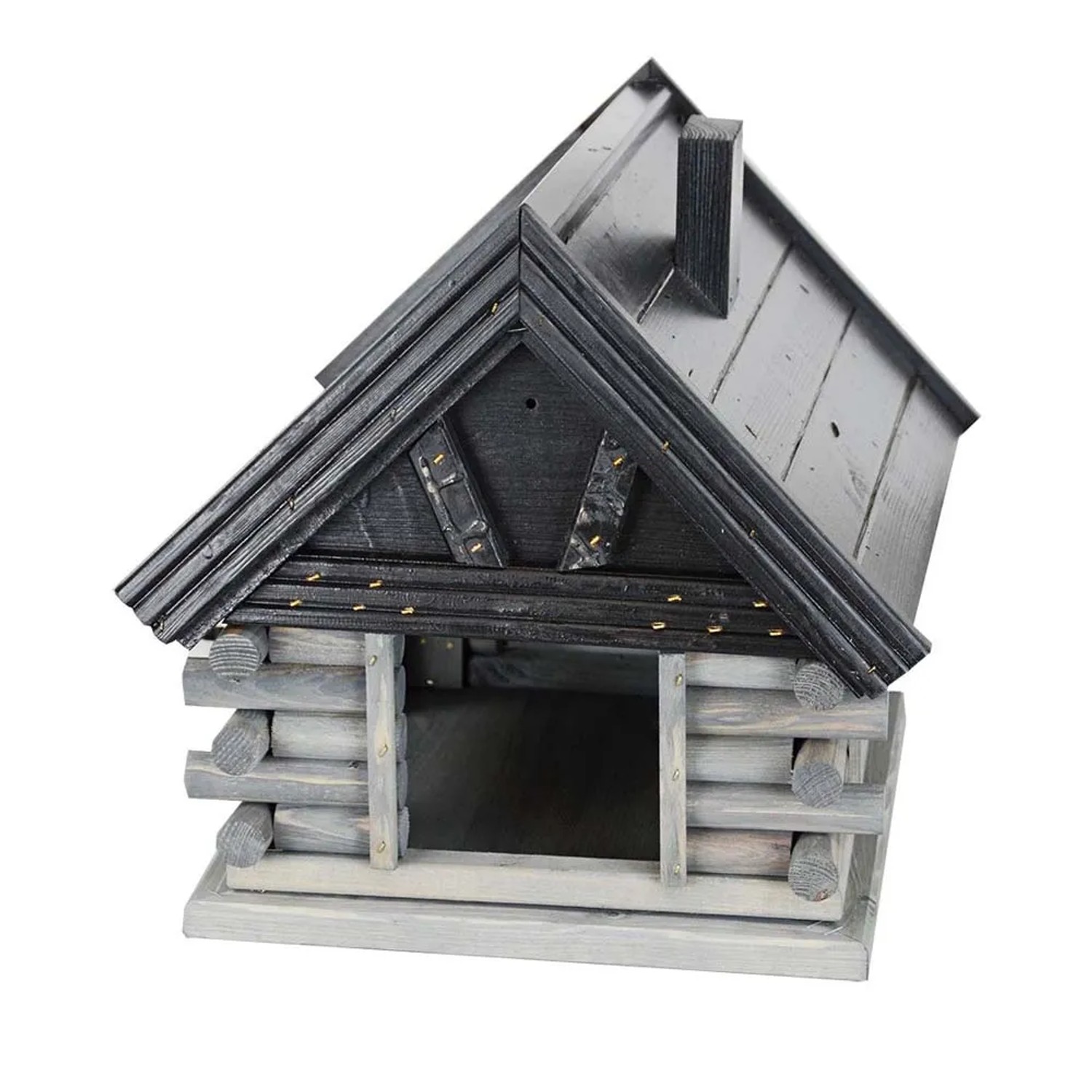 Karmnik drewniany czarny - 38 x 40 x 38 cm