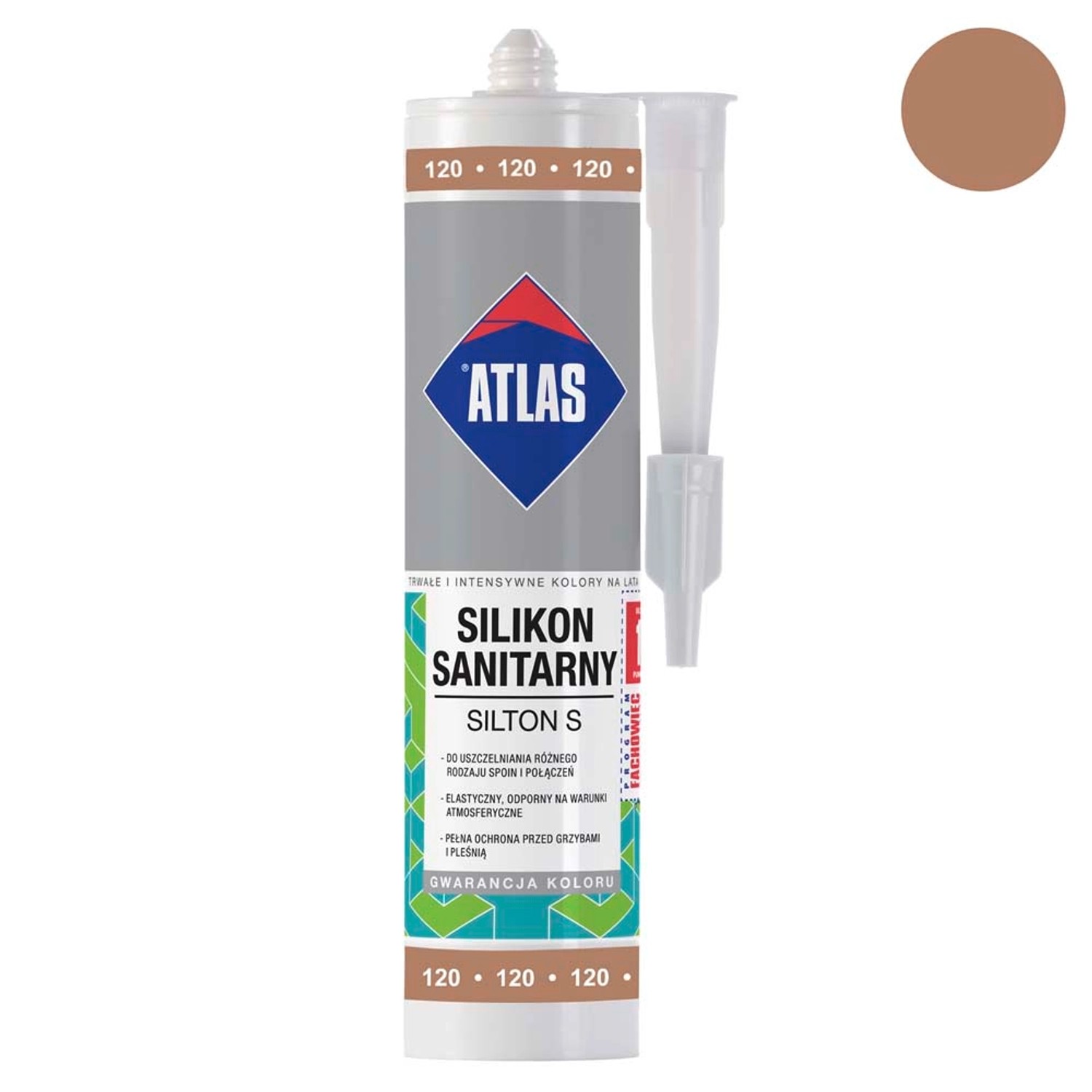 Atlas Silikon sanitarny Silton S 120 toffi 280 ml