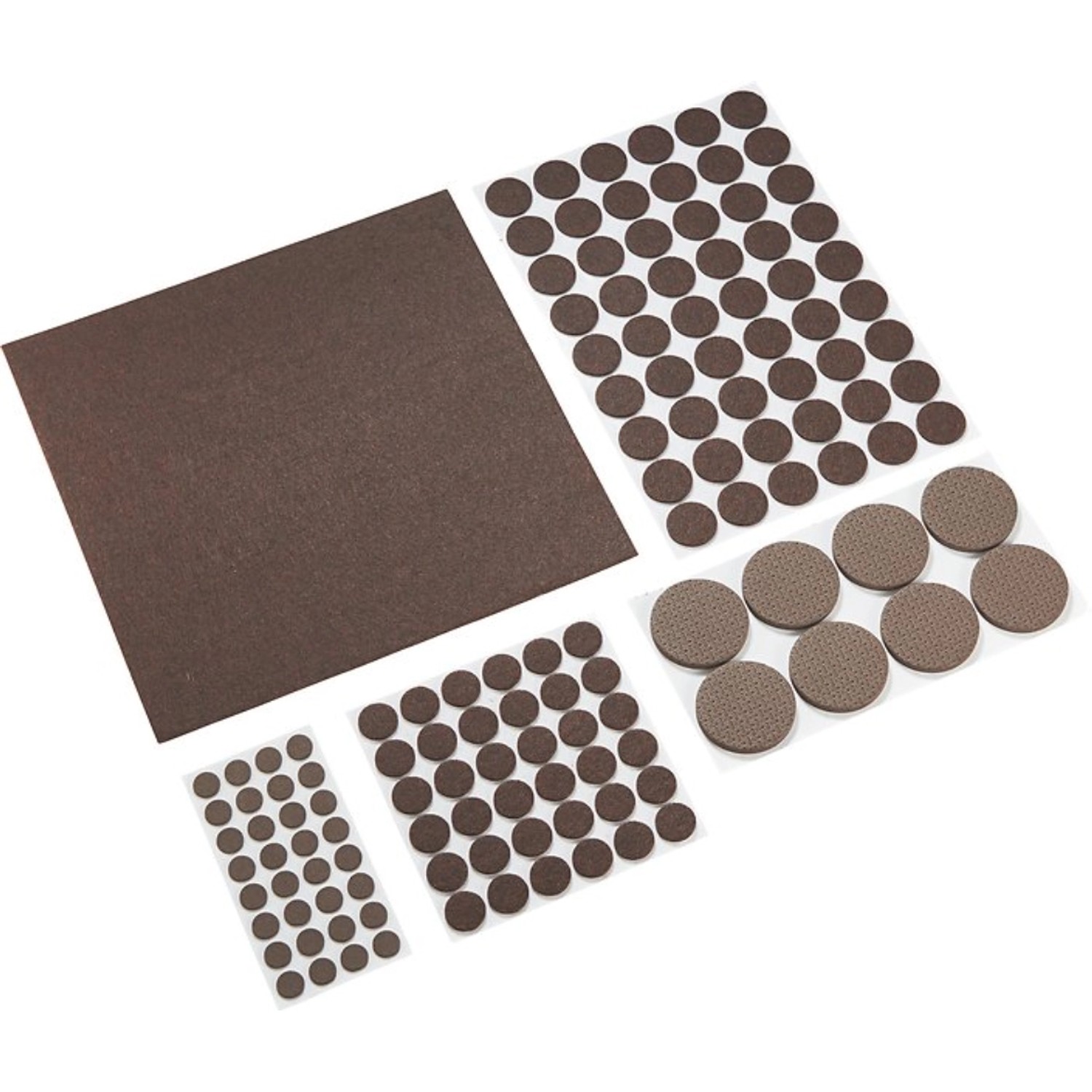 Zestaw podkładek filcowych brązowych 131-częściowy