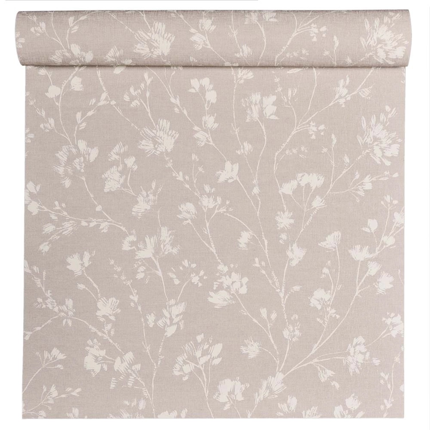 Tapeta winylowa na flizelinie LIŚCIE beżowa