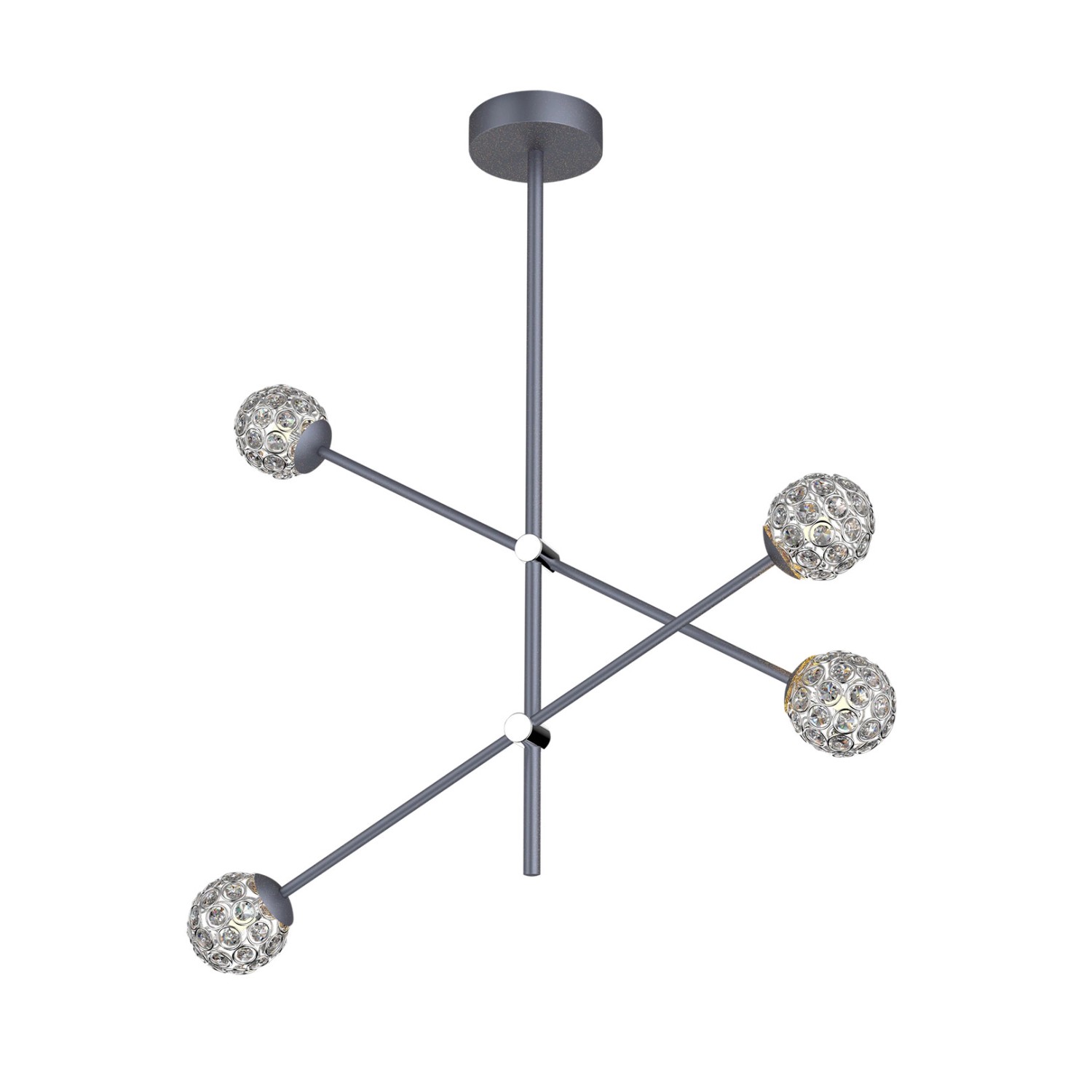 Candellux Lampa wisząca PAKSOS 4x5W G9 szara