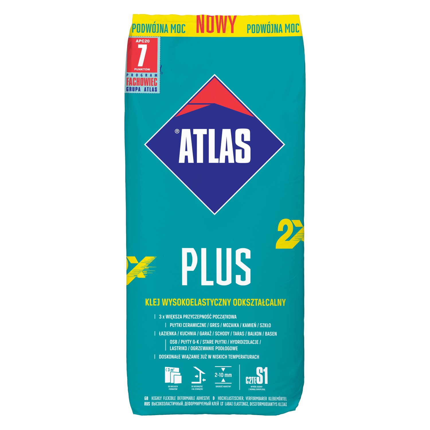 Atlas Wysokoelastyczny klej odkształcalny 20 kg