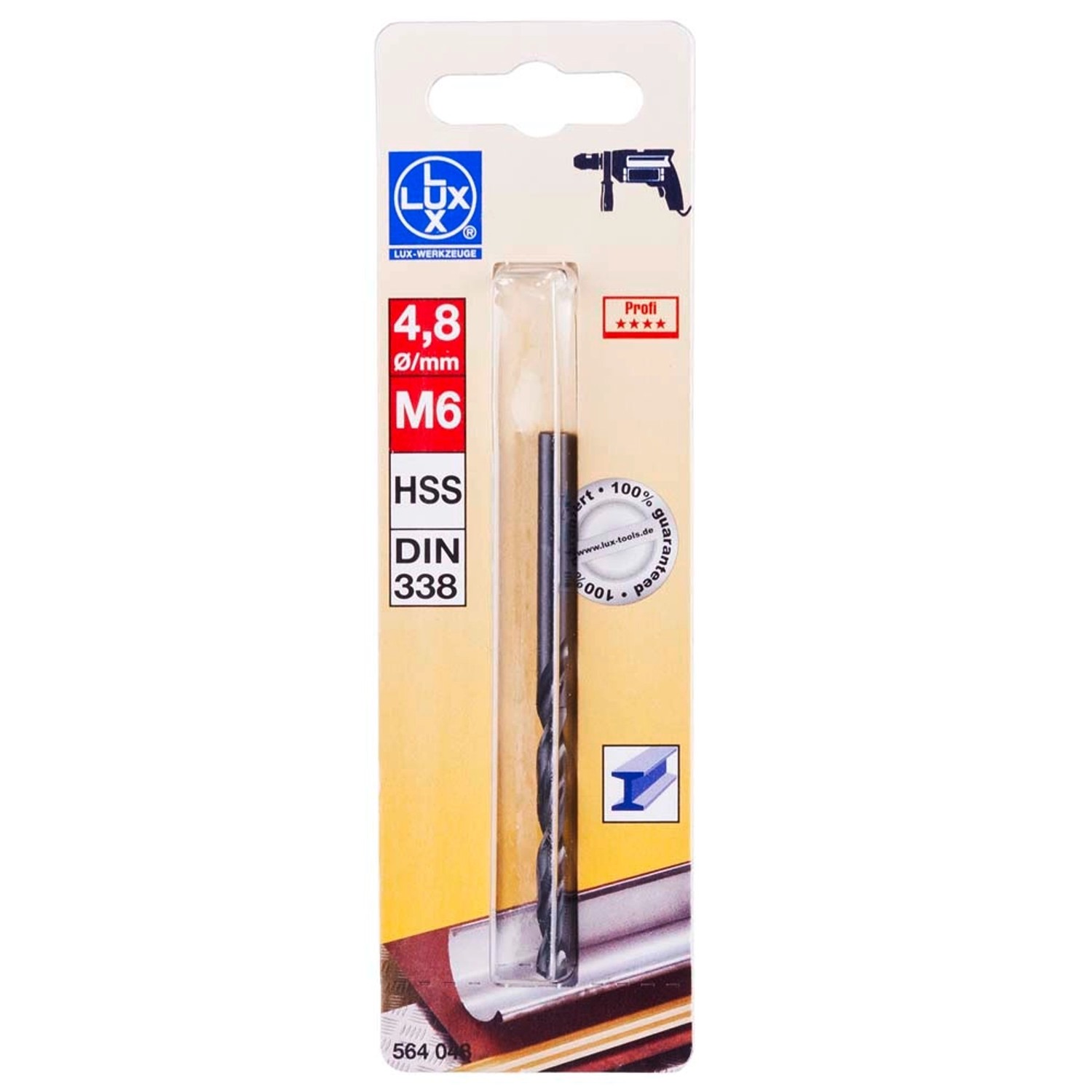LUX Wiertło do metalu 4,8x86 mm