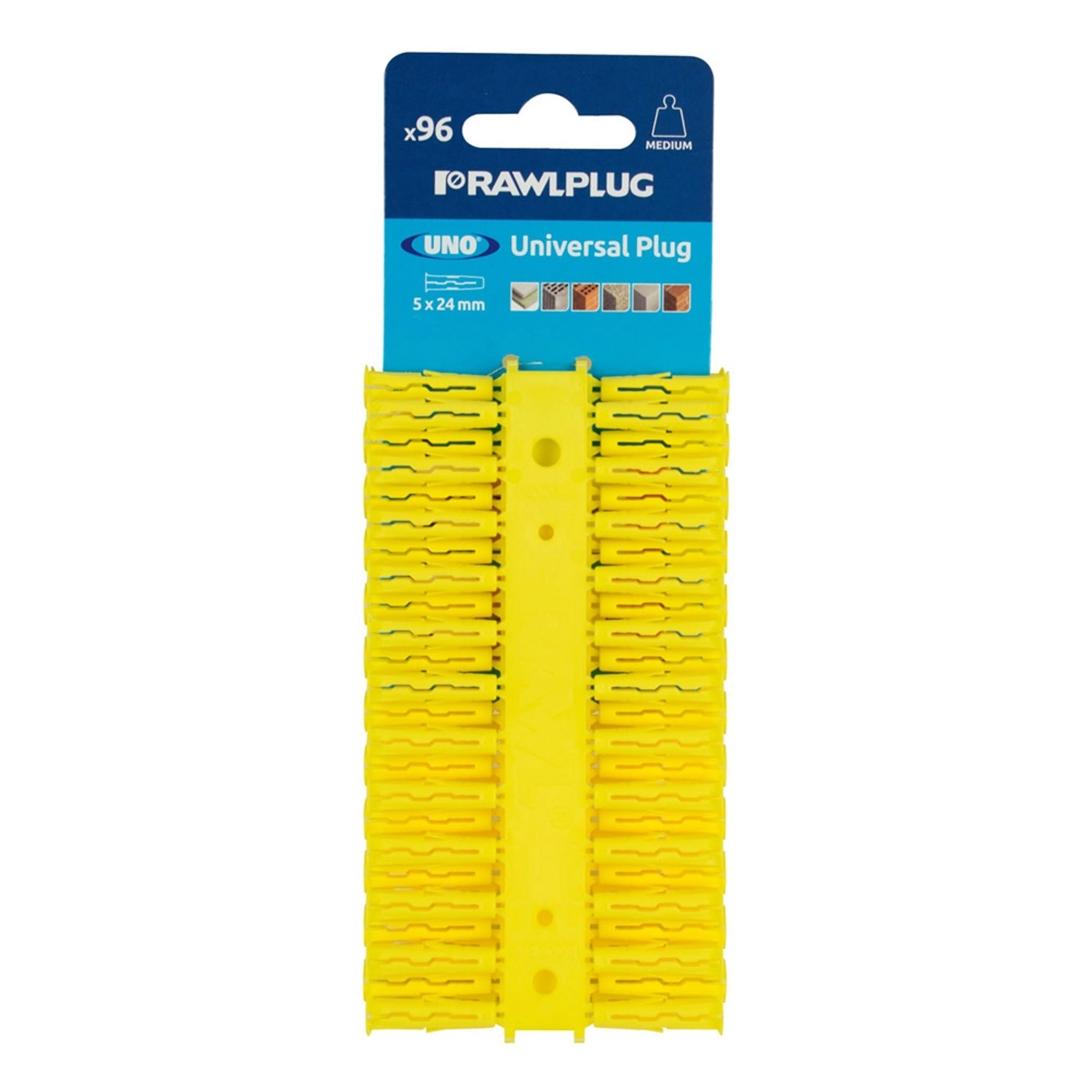 Rawlplug Kołek UNO uniwersalny 5mm Clip 96 szt