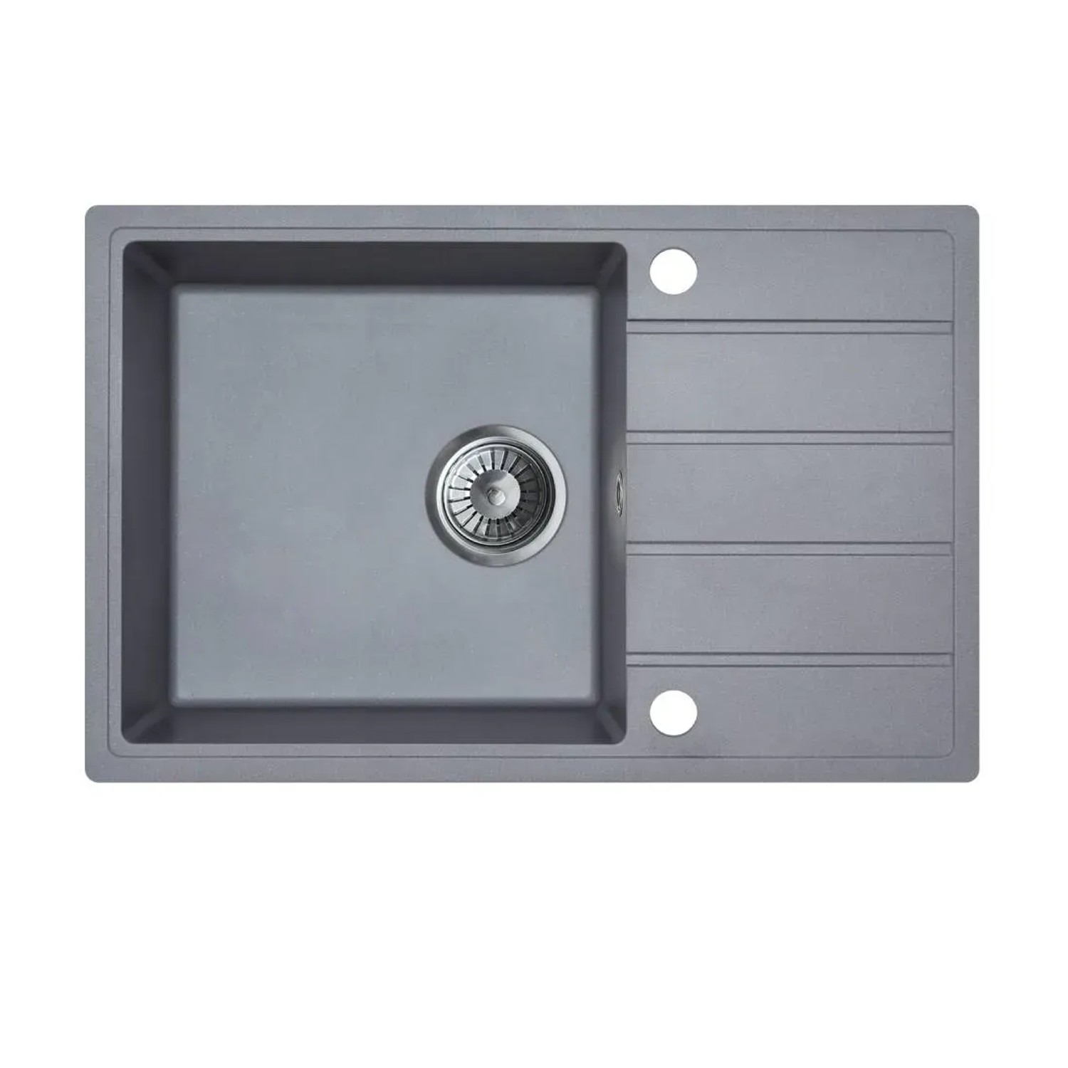 Zlewozmywak Dylan 1-kom. z ociekaczem, szary 68x44 cm