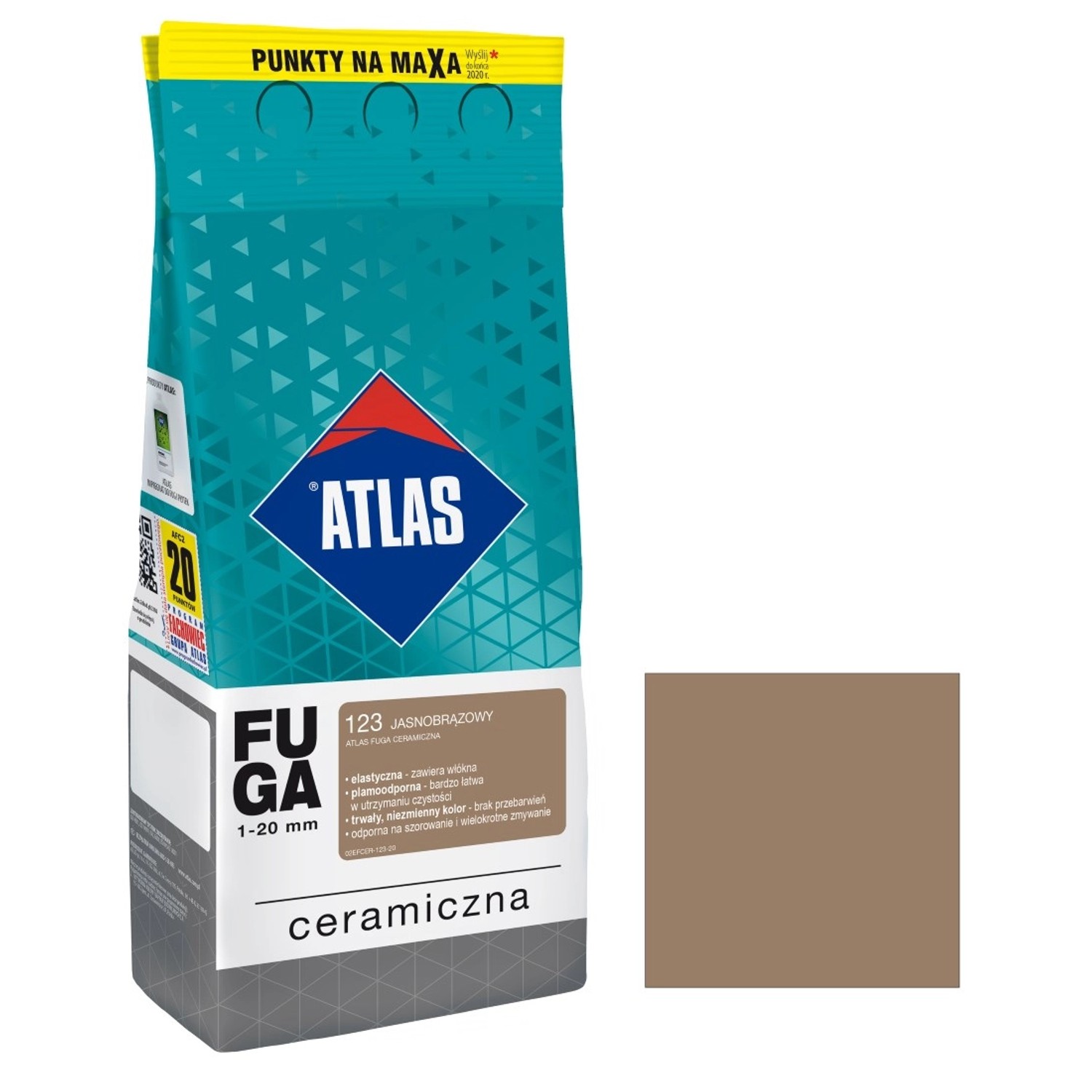 Atlas Fuga ceramiczna 123 jasnobrązowy 2 kg