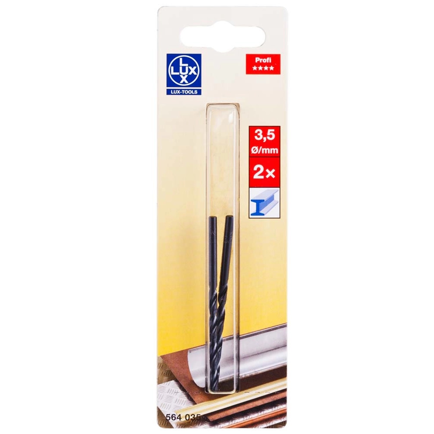 LUX Zestaw wierteł do metalu 3,5x70 mm - 2 cz.