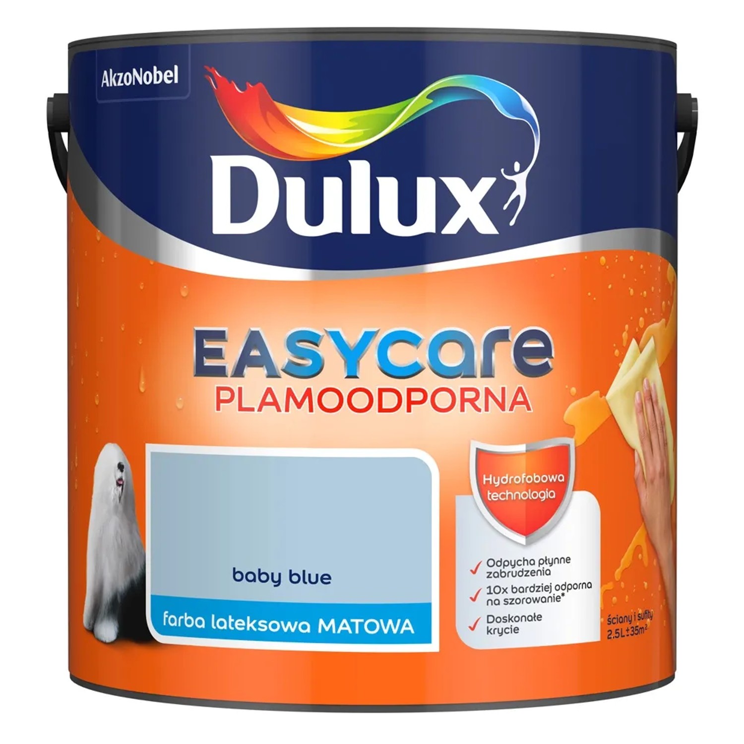 Farba plamoodporna Dulux Easy Care baby blue 2,5 l