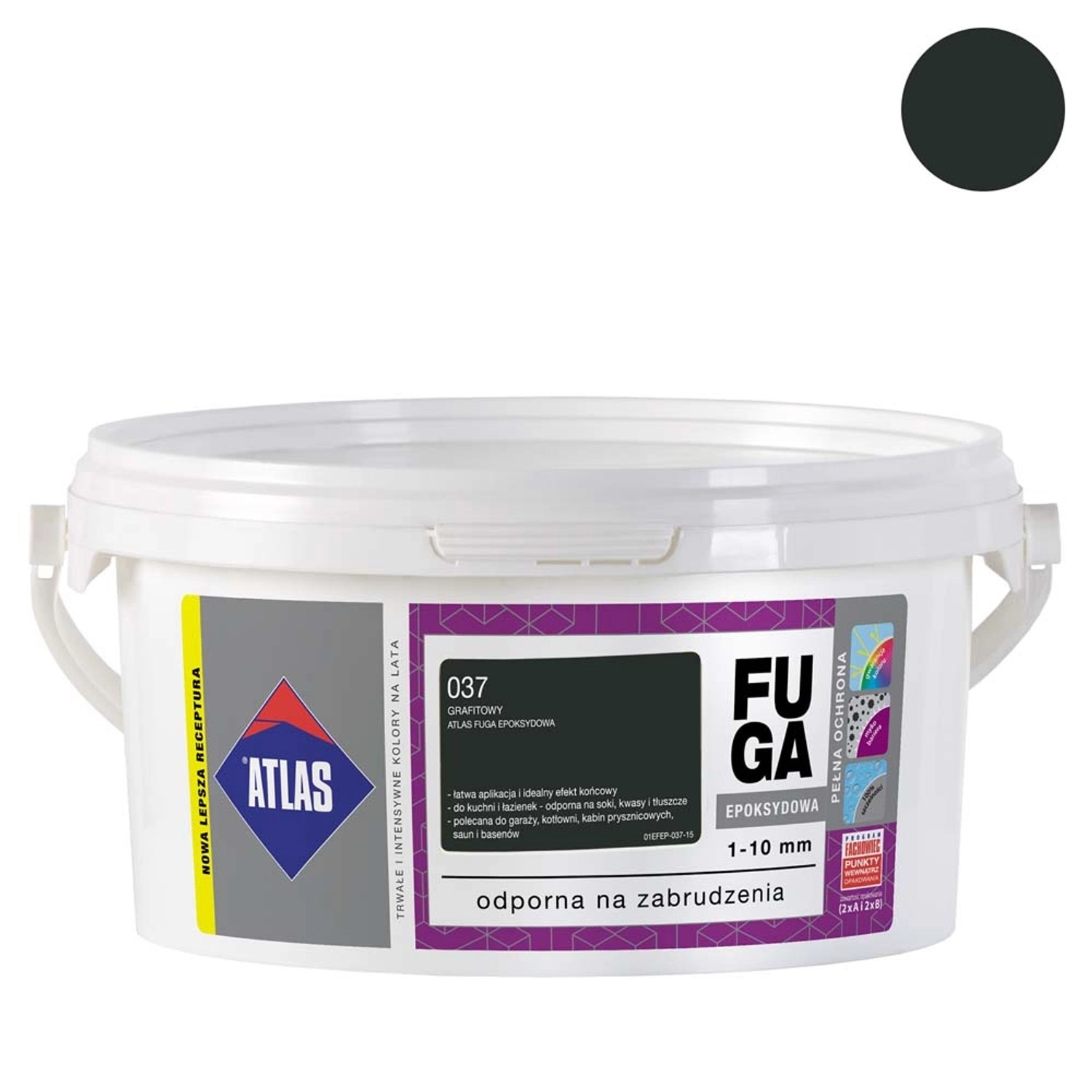 Atlas Fuga epoksydowa 037 grafitowa 2 kg