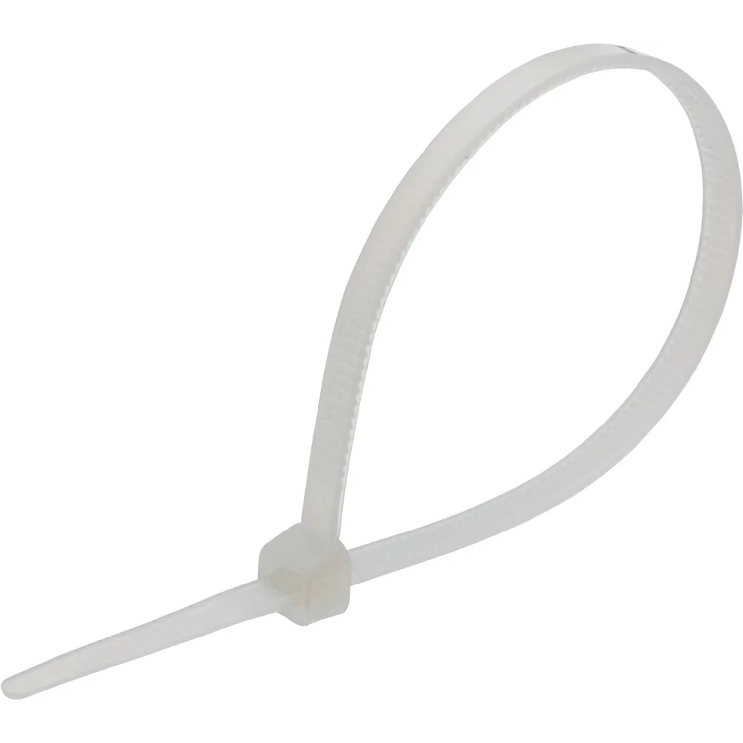 LUX Opaski do kabli 4,2 x 380 mm białe, 100 szt